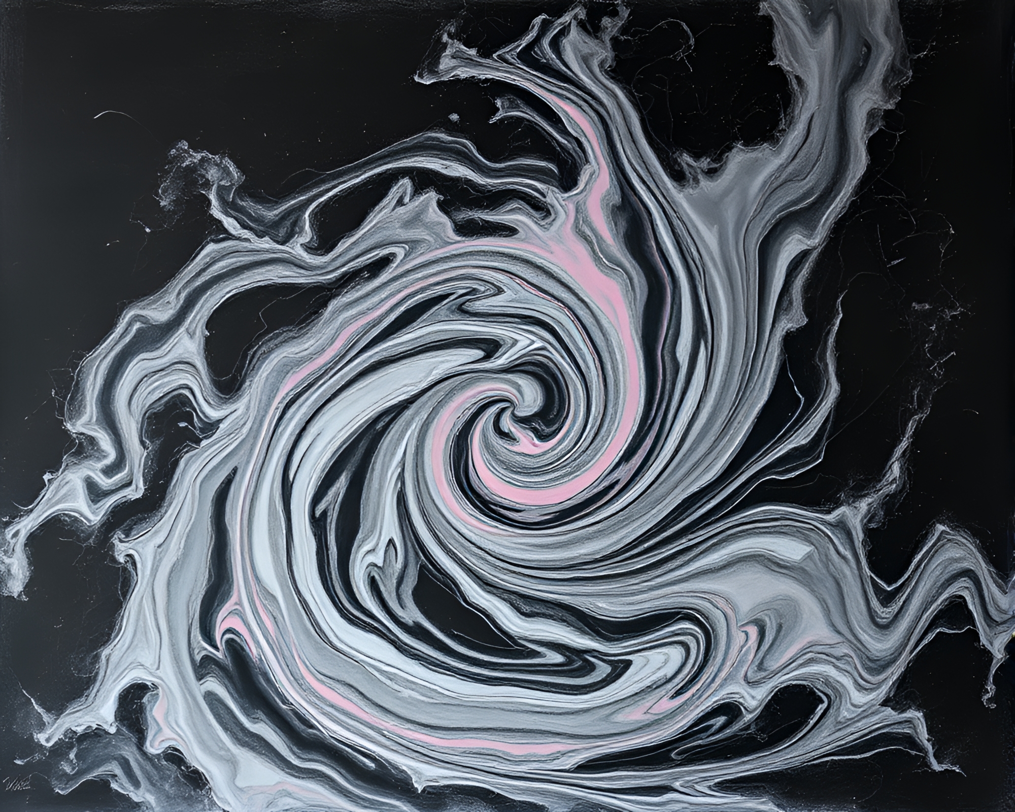 Enchanting Marbled Cake Chalk Drawing Vortex – free AI stock image