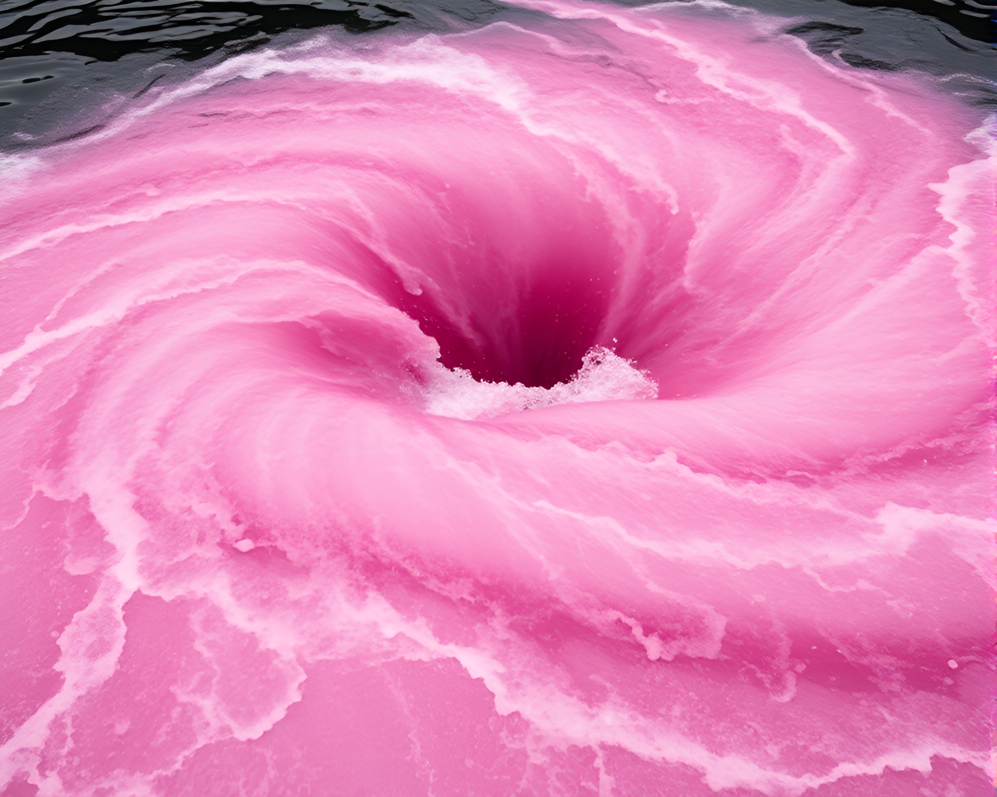Majestic Troll Lurking in Magenta Punch Whirlpool – free AI stock image