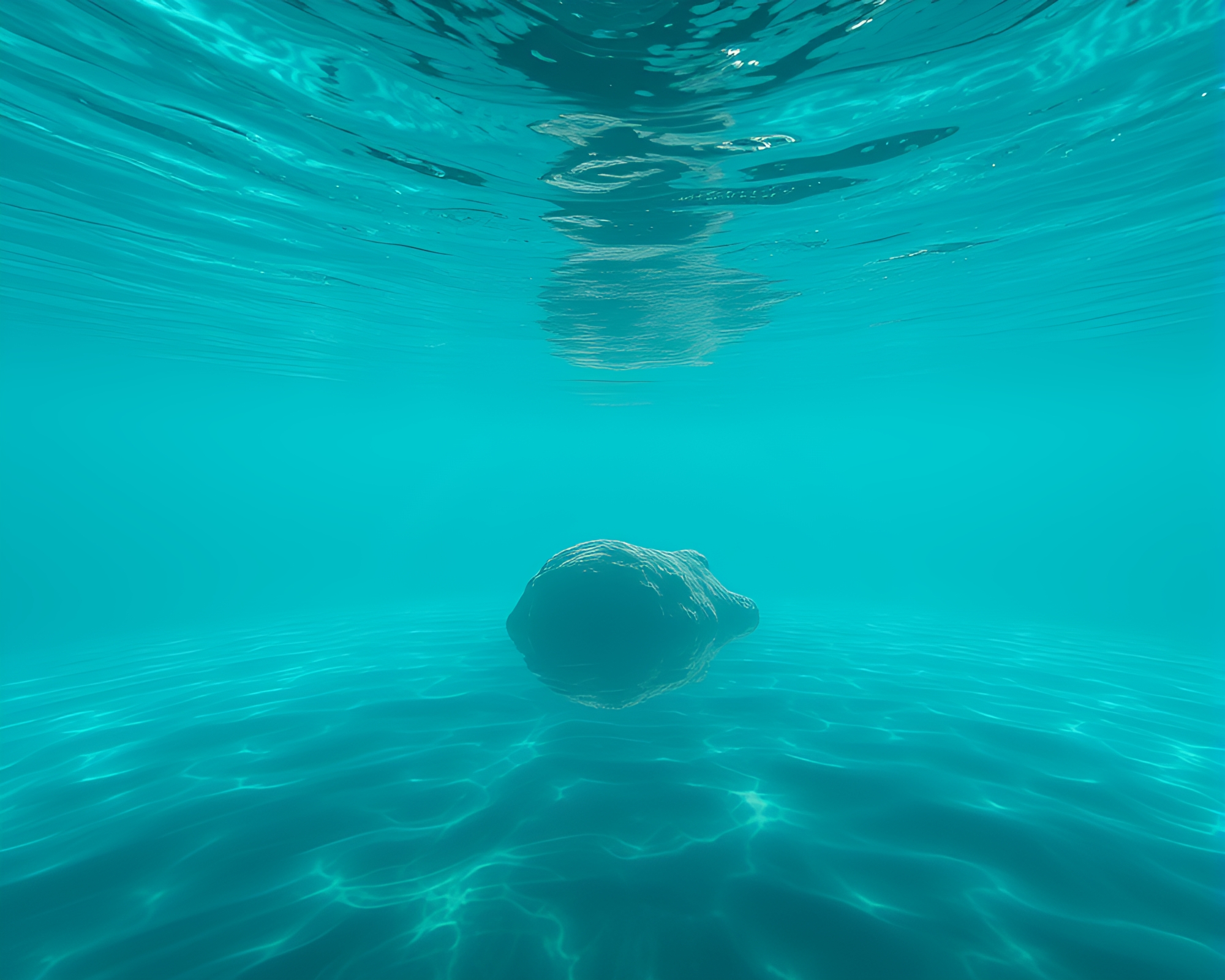 Underwater Data Visualization in Turquoise Dome Studio – free AI stock image