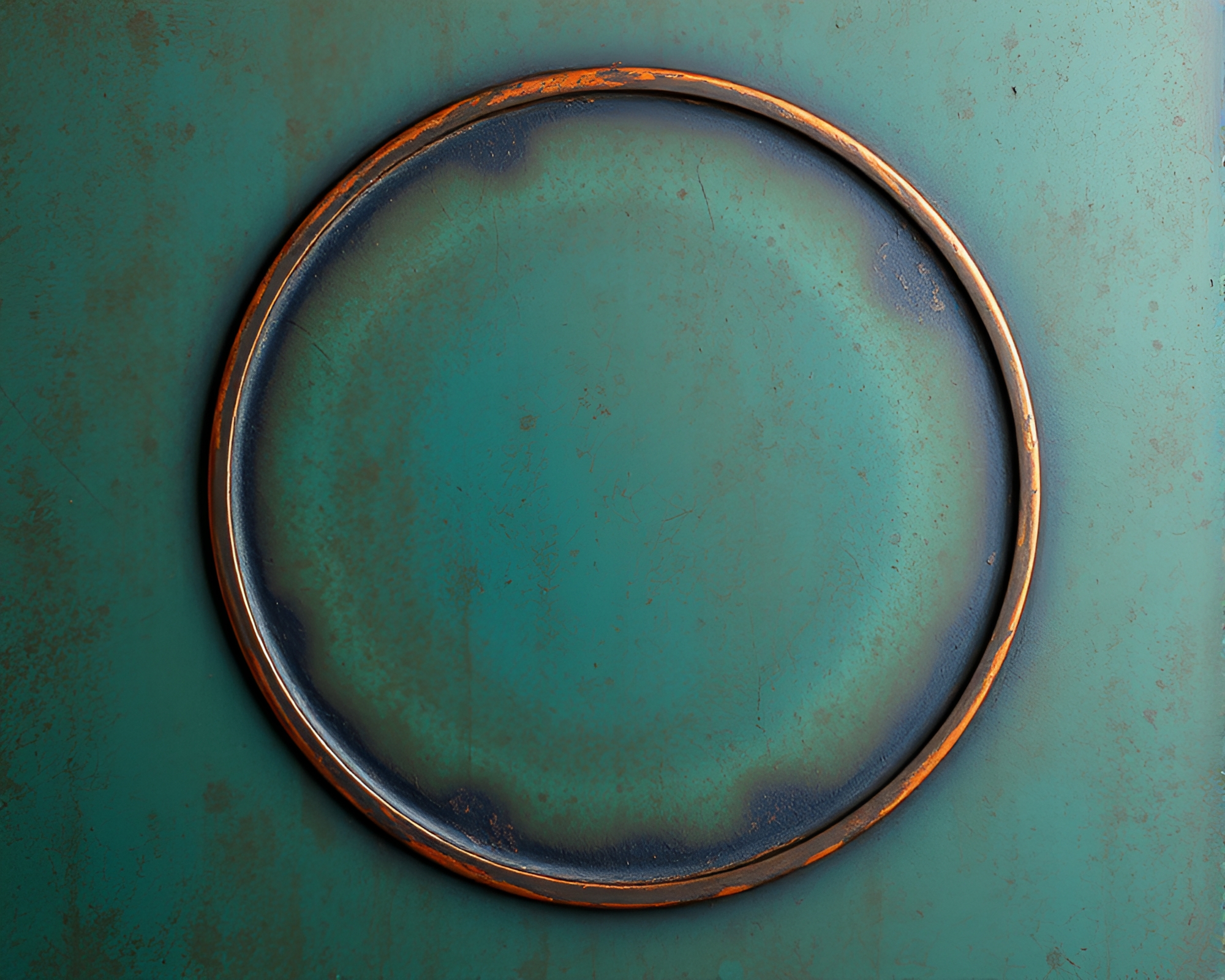 Eerie Banshee in Copper Verdigris Etching – free AI stock image