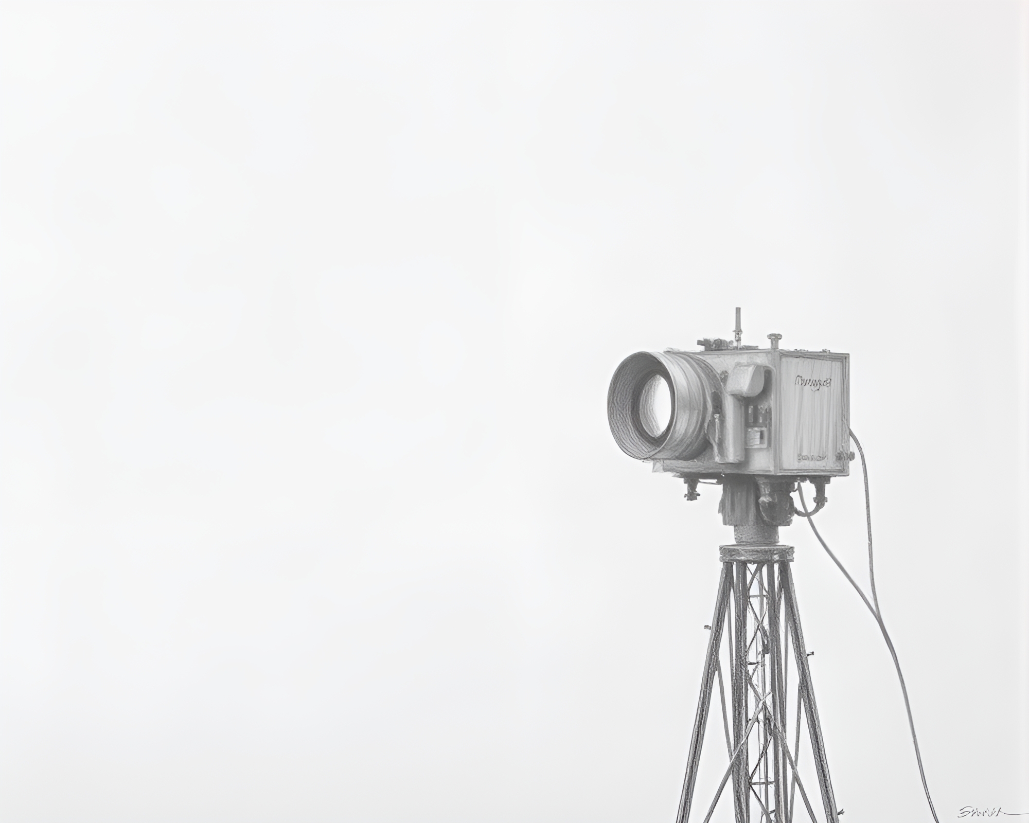 Morse Code Telegraph in Misty Pencil Sketch – free AI stock image
