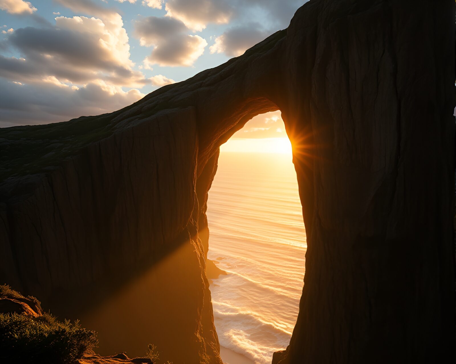 Majestic frame within frame view of dimensional portal