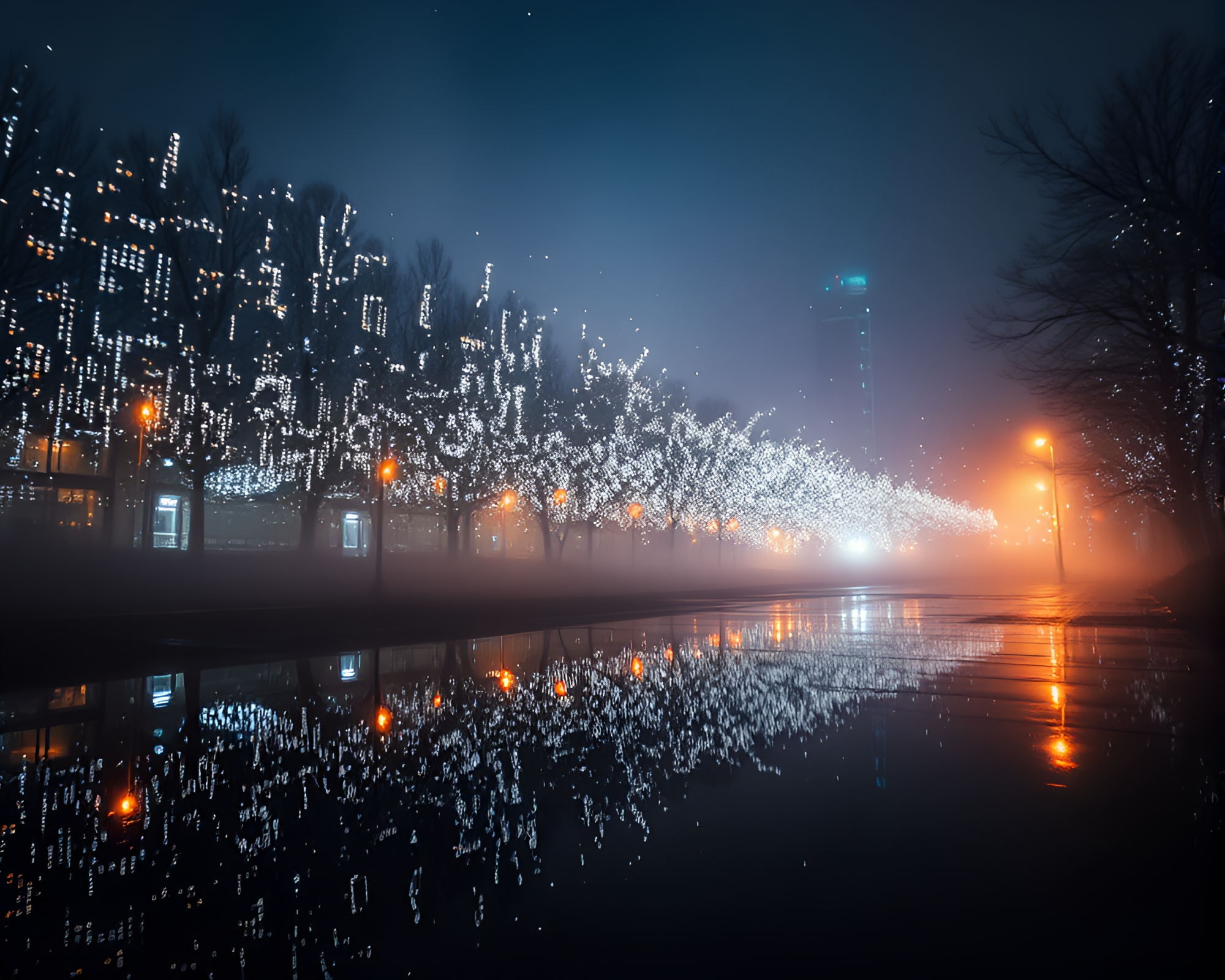 Enigmatic Nanobot Swarm in Smoky Reflections – free AI stock image