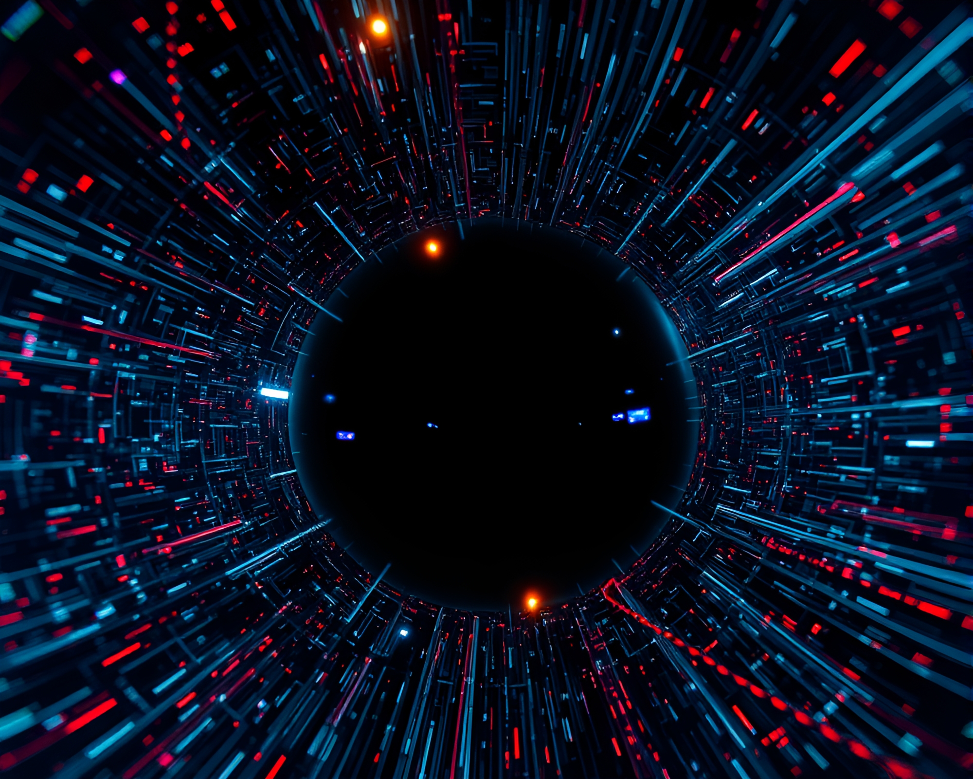 Quantum Fluctuations in Écorché Study with Split Toning – free AI stock image