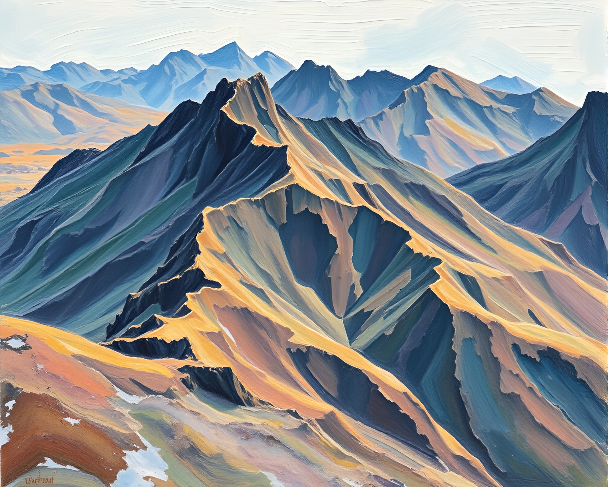 Northern Tundra Impasto Jungle Oasis Pastel Dream – free AI stock image