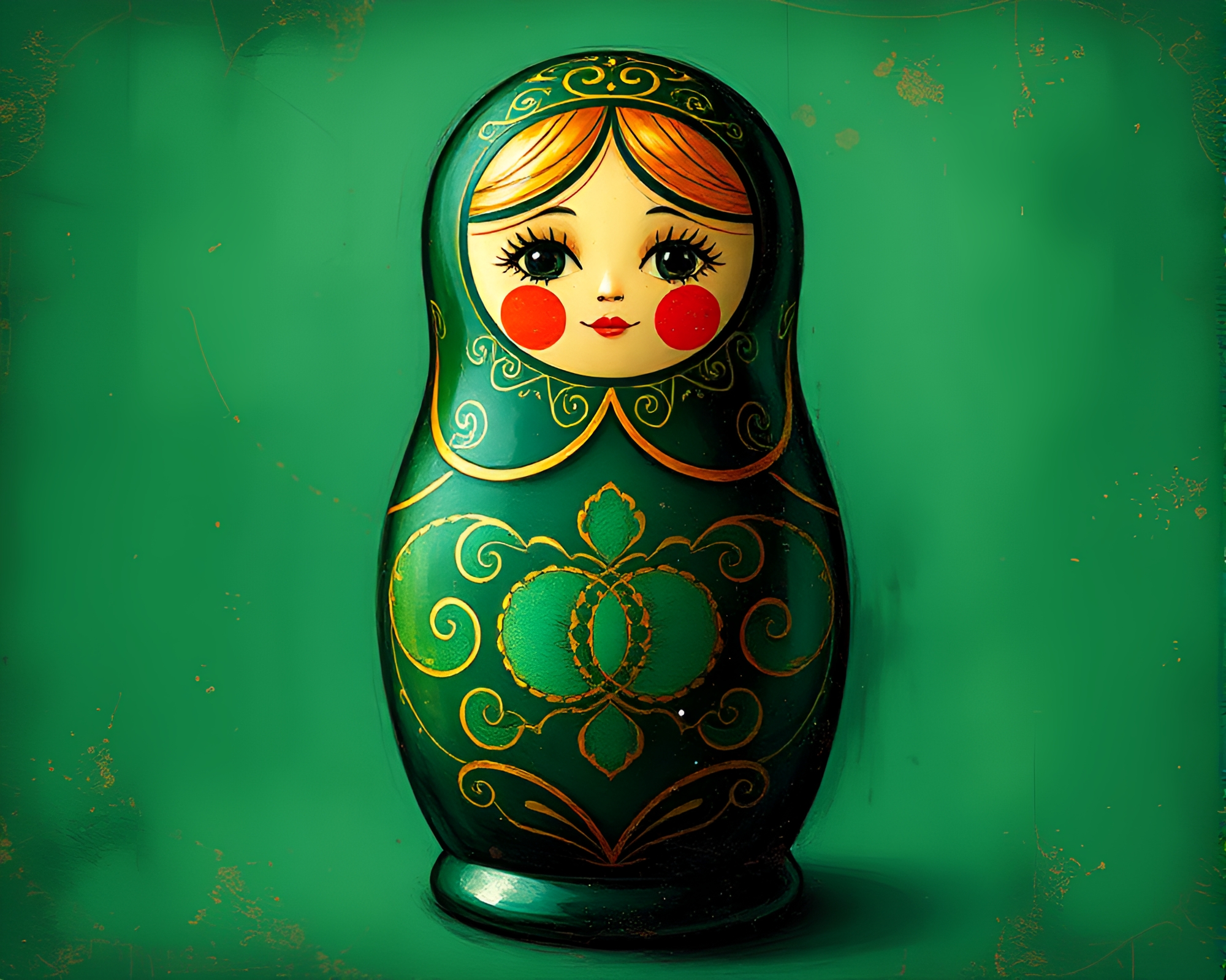 Grisaille Matryoshka Doll Texture Overlay Composition – free AI stock image
