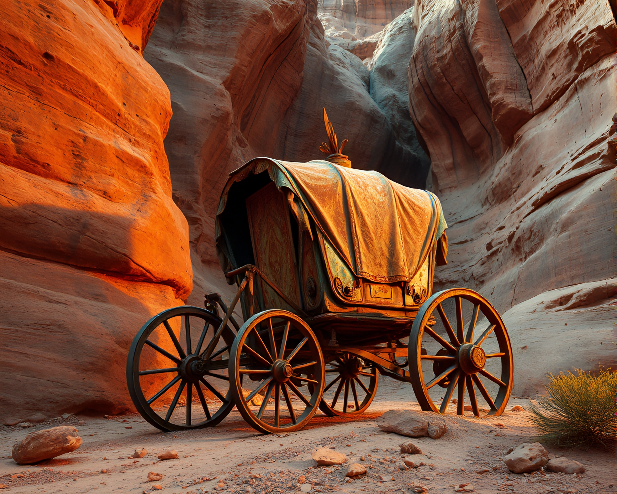 Rust Patina Chariot Racing Glitch Art Symphony – free AI stock image
