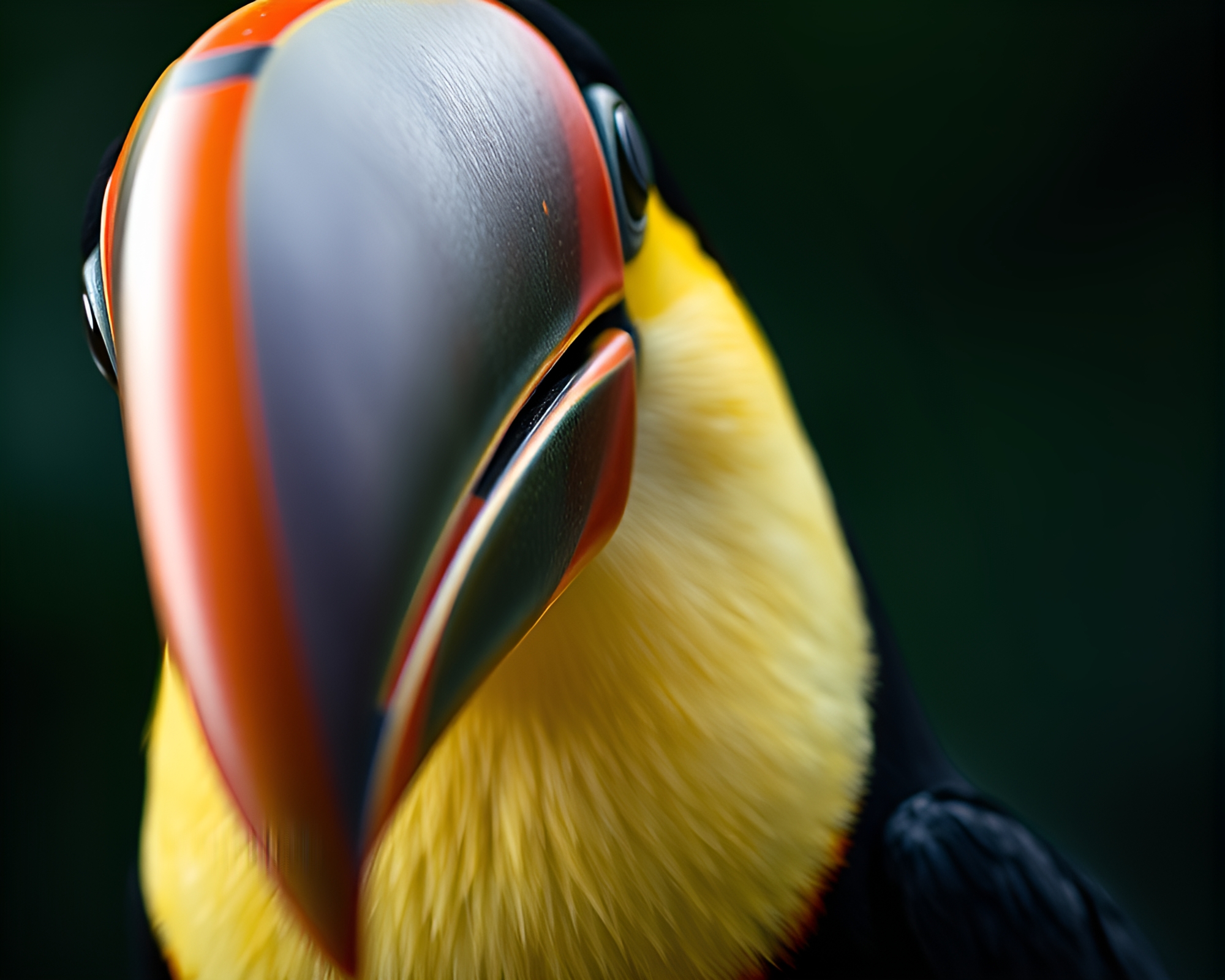 Vibrant Toucan Close-Up Bursting With Color – free AI stock image