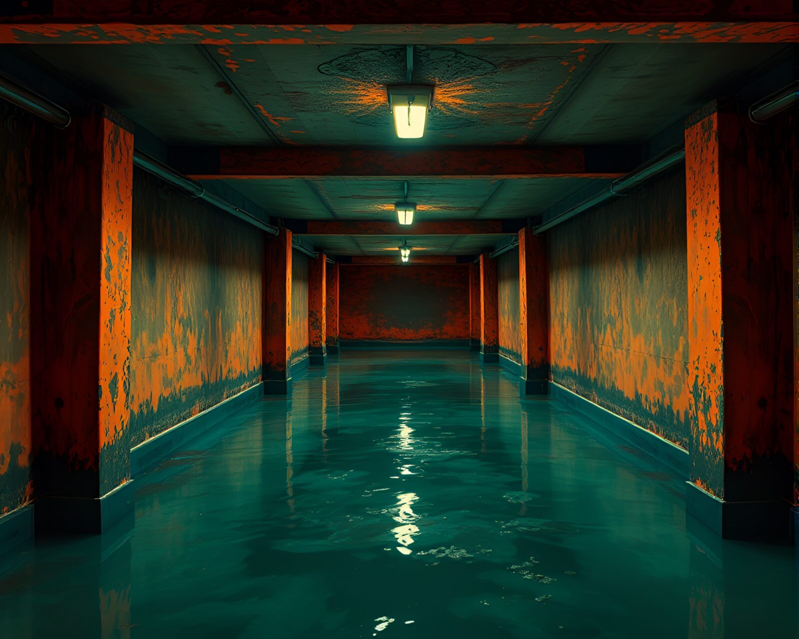 Colorful street art tags transform into surreal floating pavilion