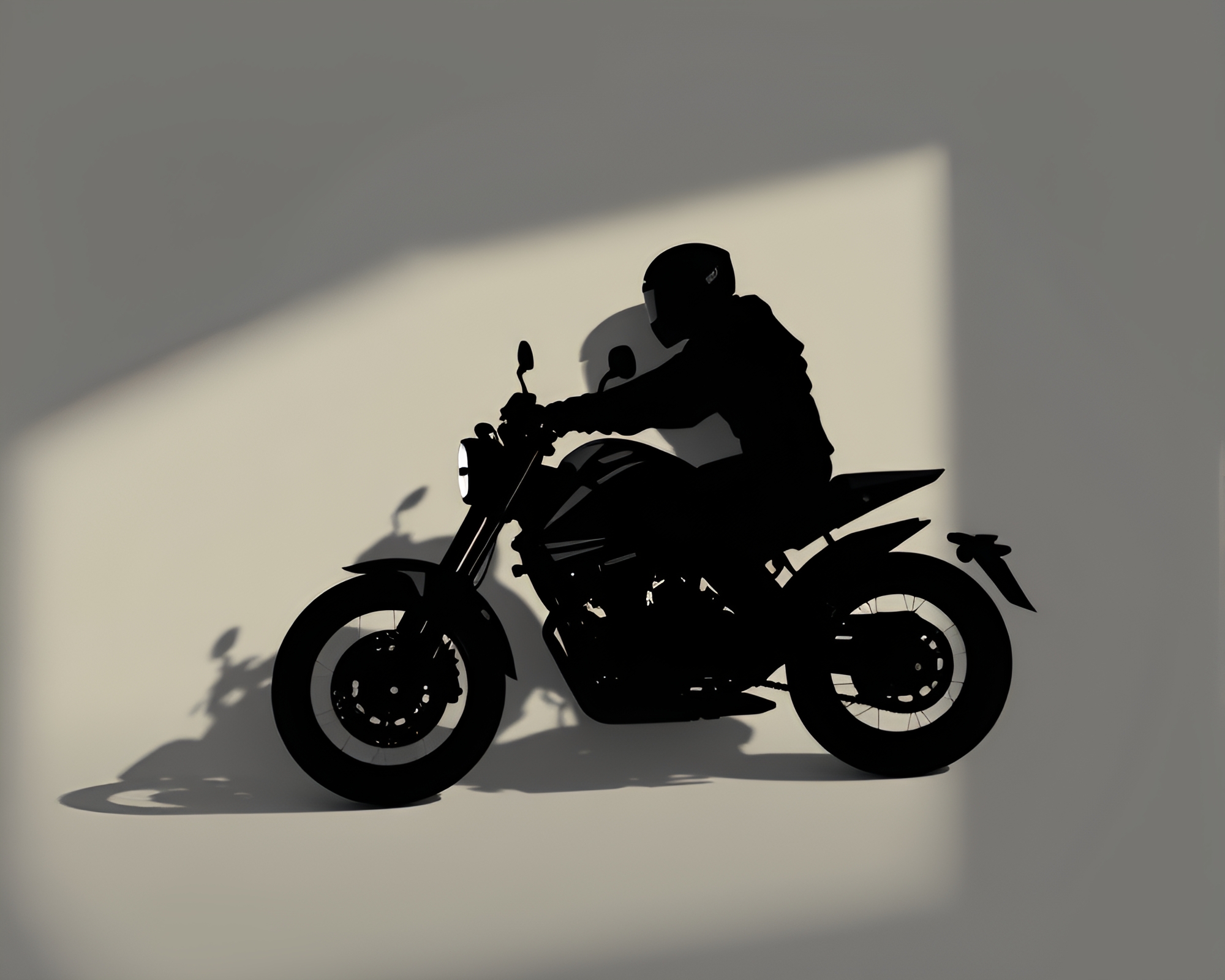 Hoverbike Stencil Shadows Pointillism Composition – free AI stock image