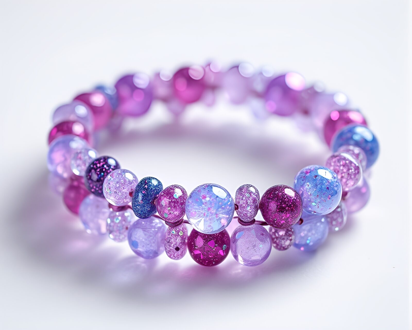 Écorché composition with sparkling bubble clusters bracelet