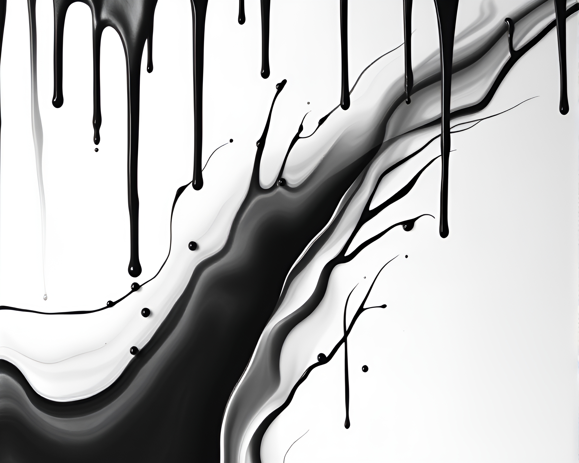 Surreal Neon Dreamscape with Paint Drips – free AI stock image