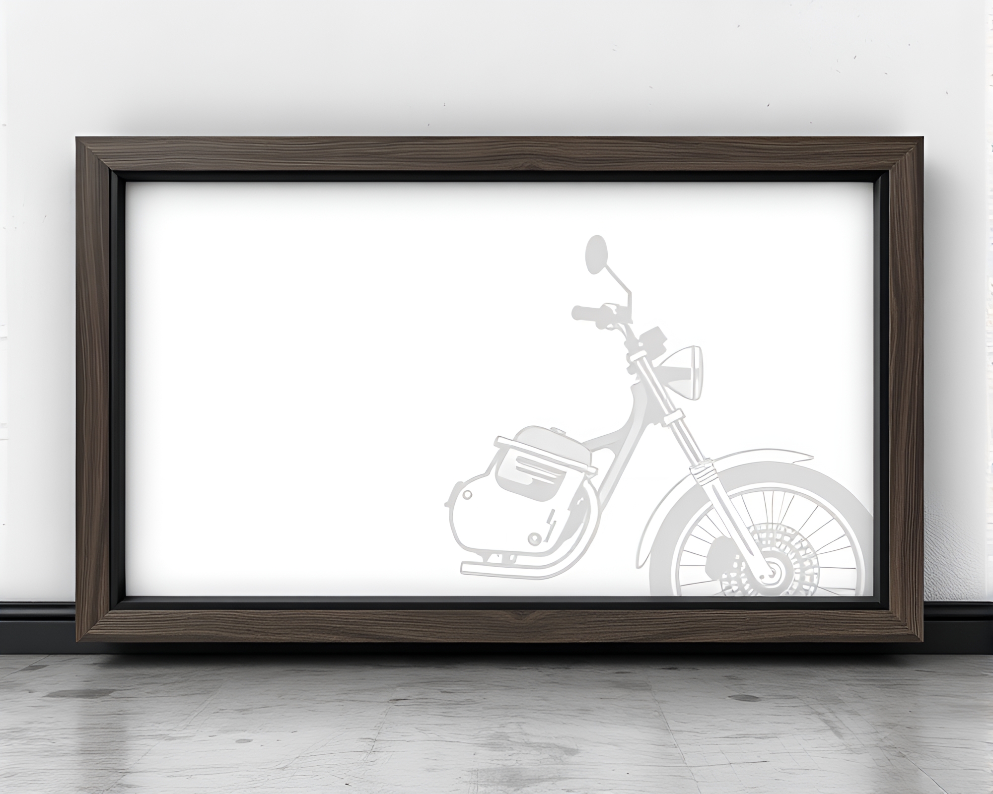 Motorcycle Data Visualization Within Natural Frame – free AI stock image