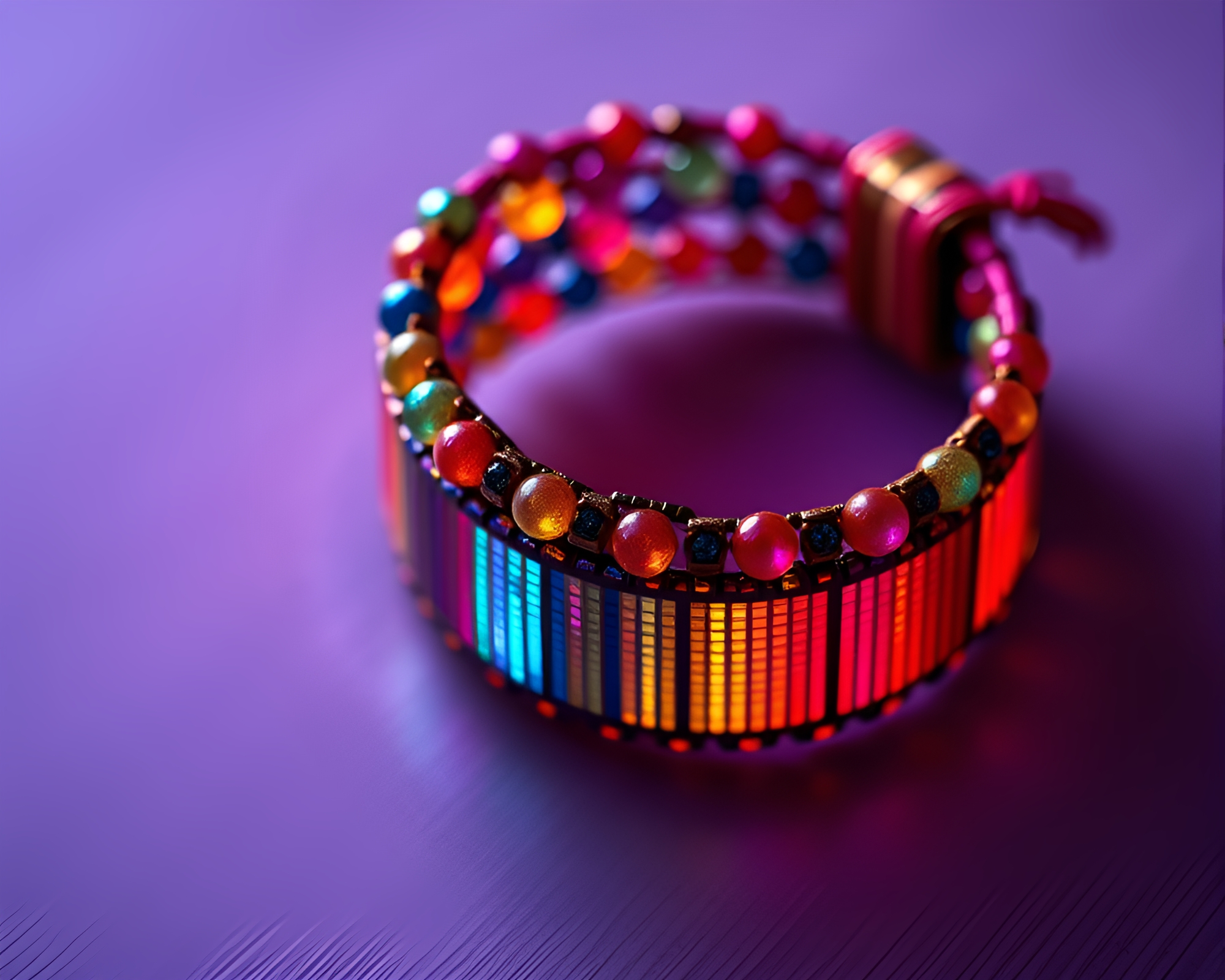 Bracelet in Triadic Colors: ASCII Art High-Angle Shot – free AI stock image