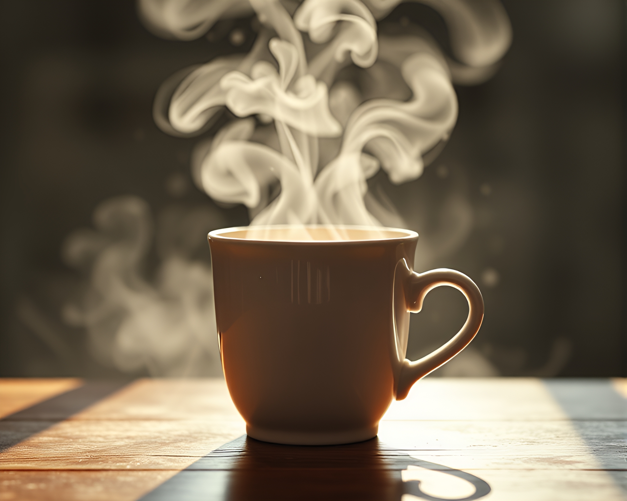 Ethereal Coffee Cup in Smoky HDR Haze – free AI stock image