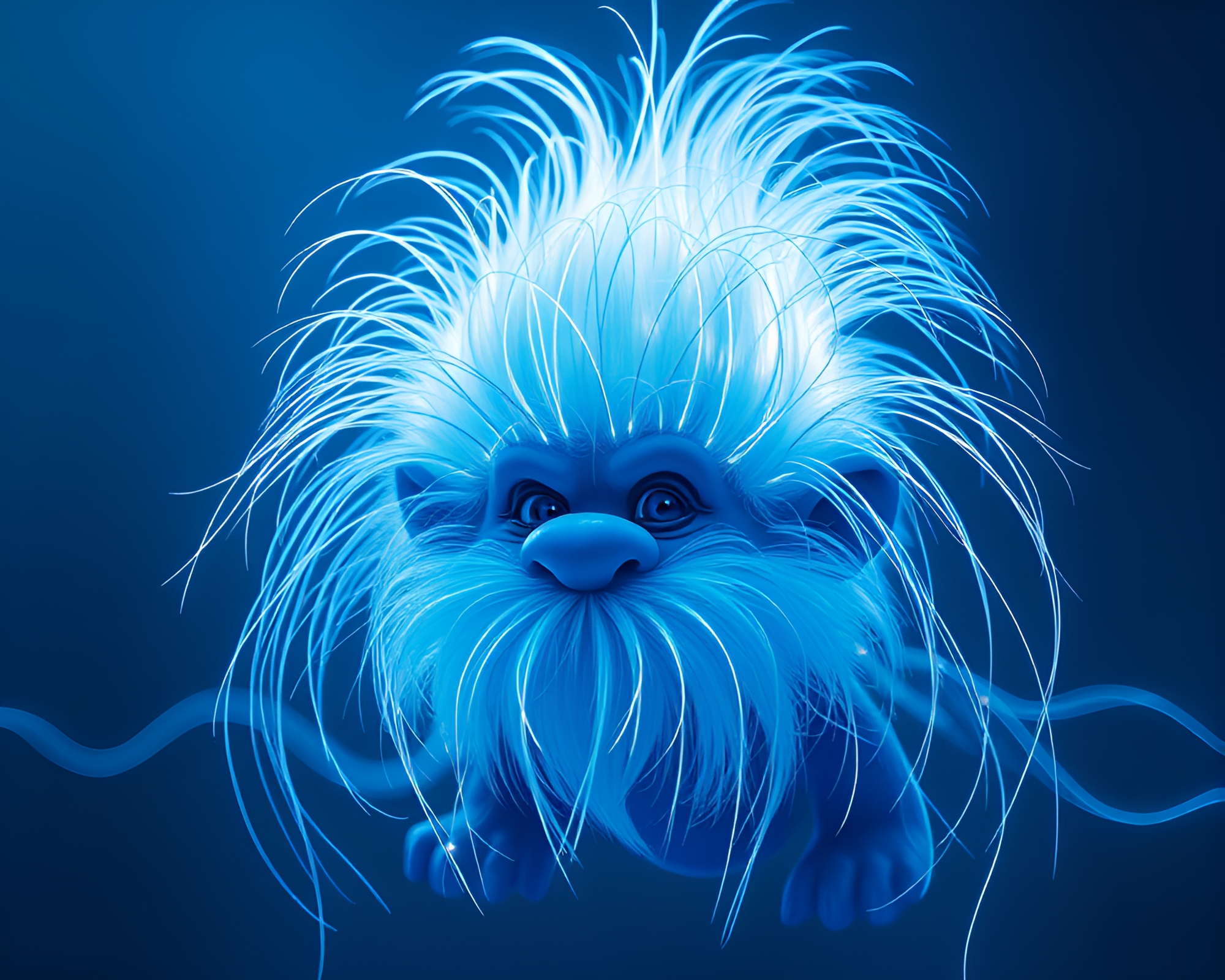 Fiber Optic Ice Troll Concept – free AI stock image