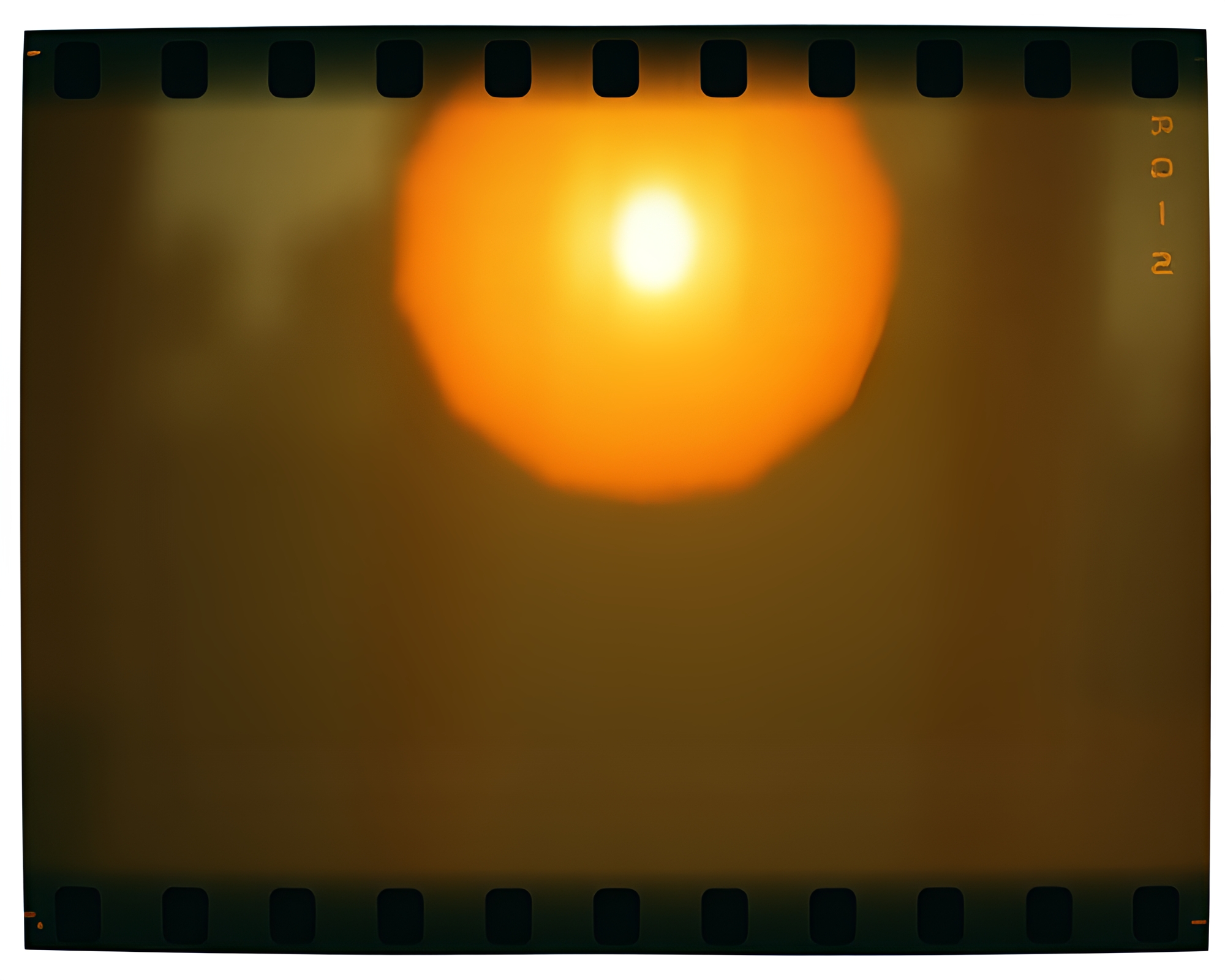 Vintage Film Sprocket with Paper Lantern Vignette – free AI stock image