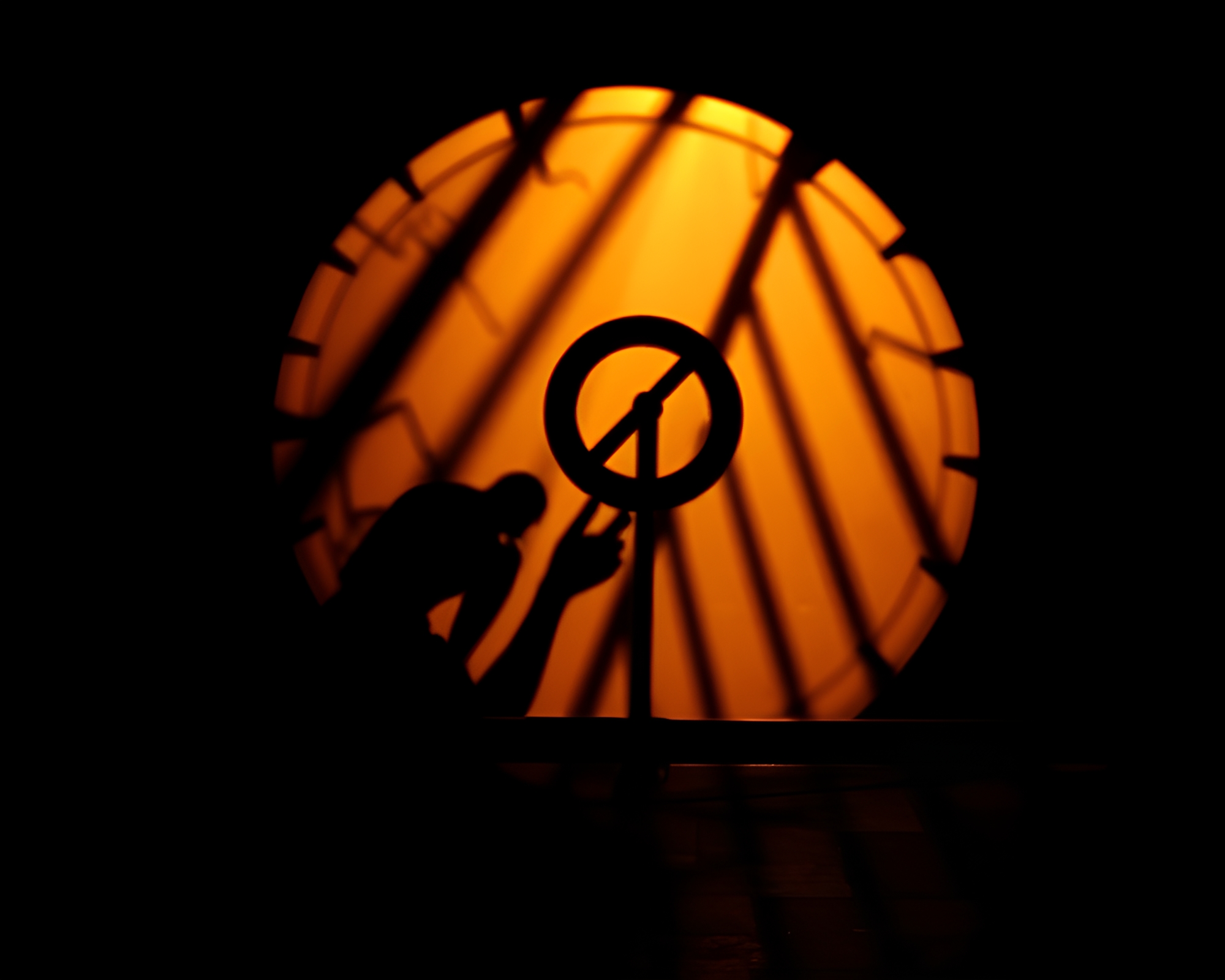 Synthwave Time Vortex with Stencil Shadows – free AI stock image