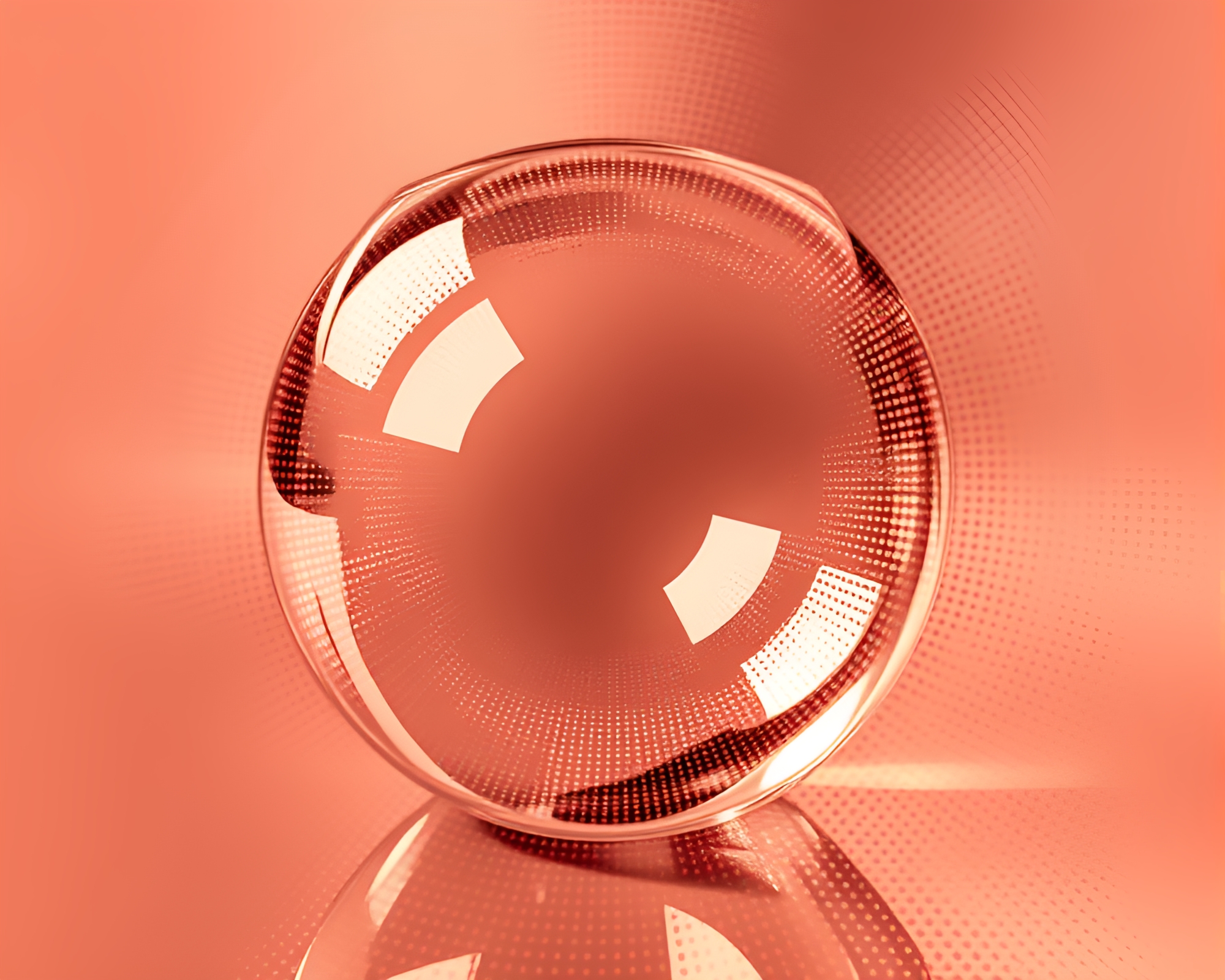 Glass Distortion in Rose Gold Stipple Illusion – free AI stock image