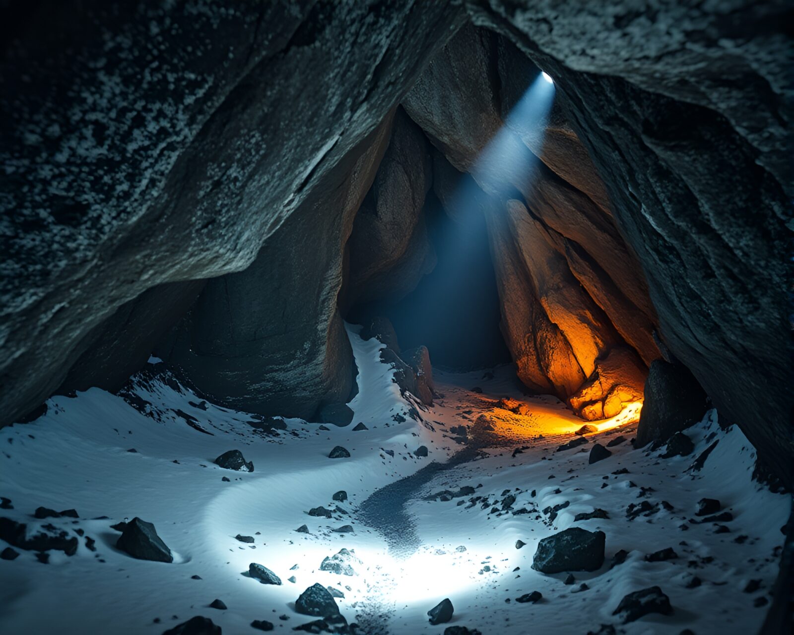 Magnificent mountain goat standing proud in dimly lit dungeon