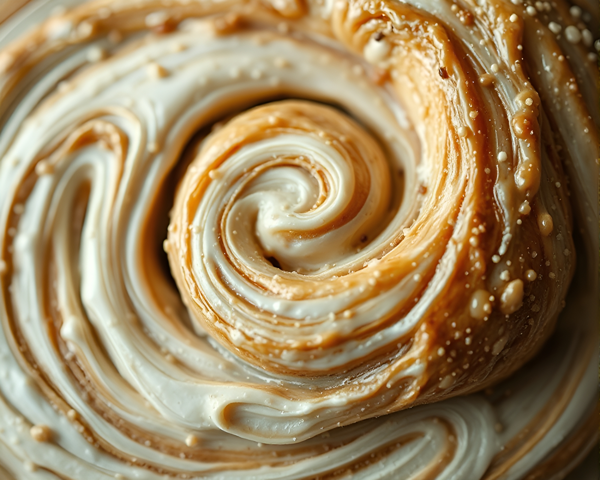 Milky Way Croissant: Sgraffito Close-Up – free AI stock image