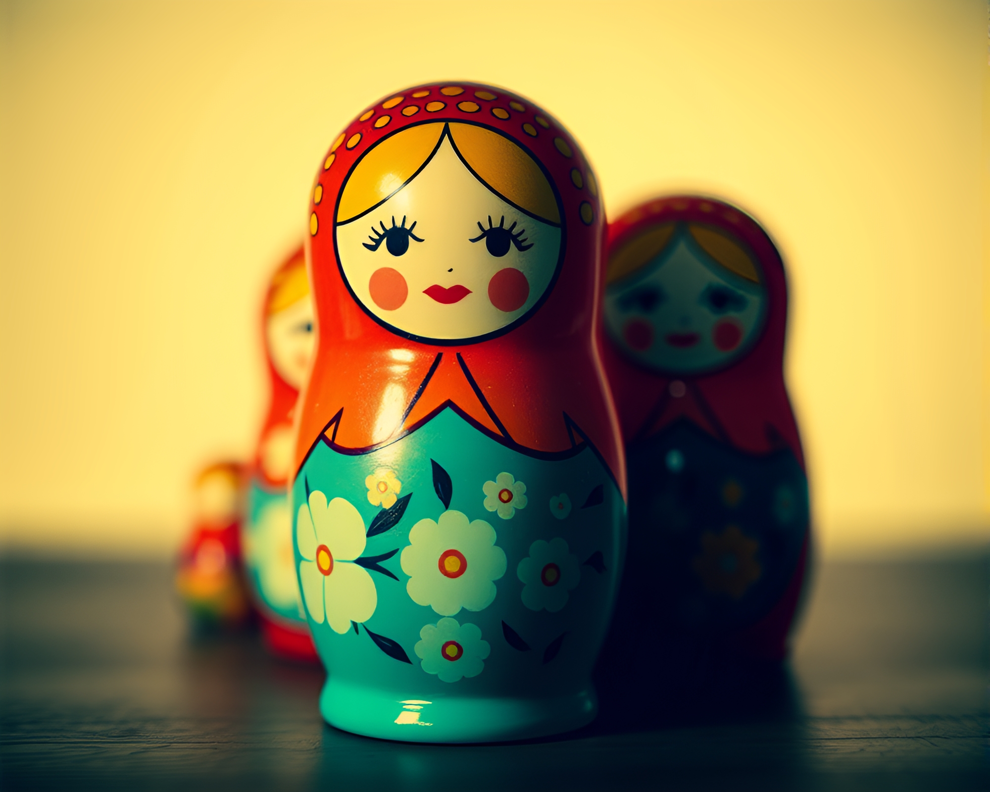 Matryoshka Doll in Graphic Novel Style Composition – free AI stock image
