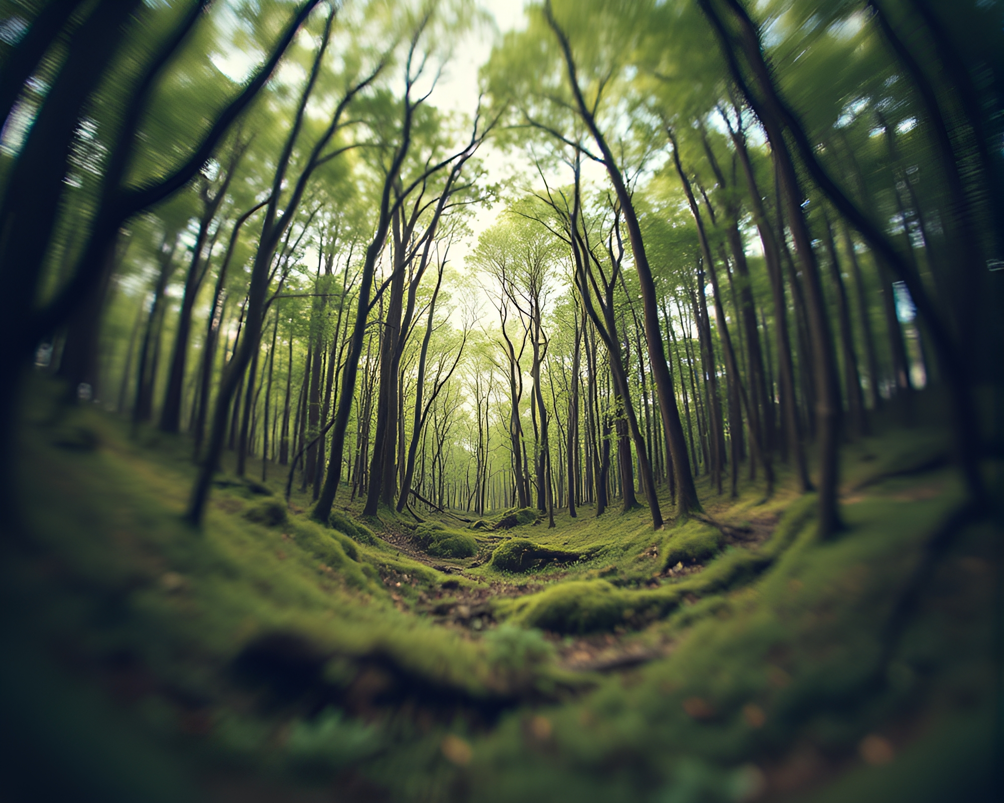 Enchanted Forest Time Vortex Miniature Wonderland – free AI stock image
