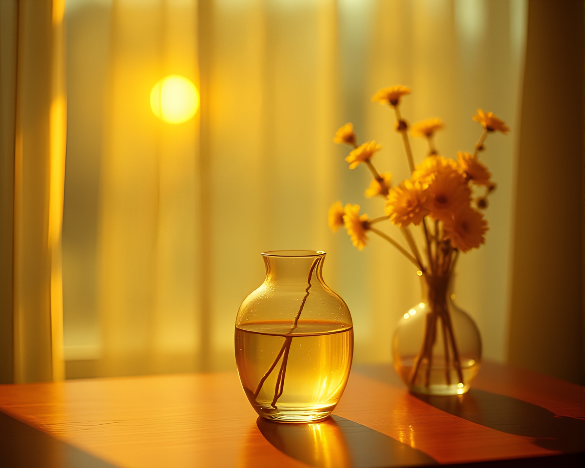 Morning Glow Vase with Chromatic Aberration – free AI stock image