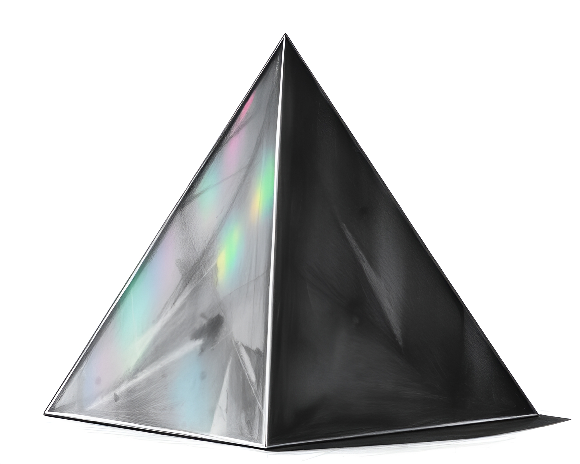 Ethereal Glass Pyramid in Chalk Drawing Perspective – free AI stock image