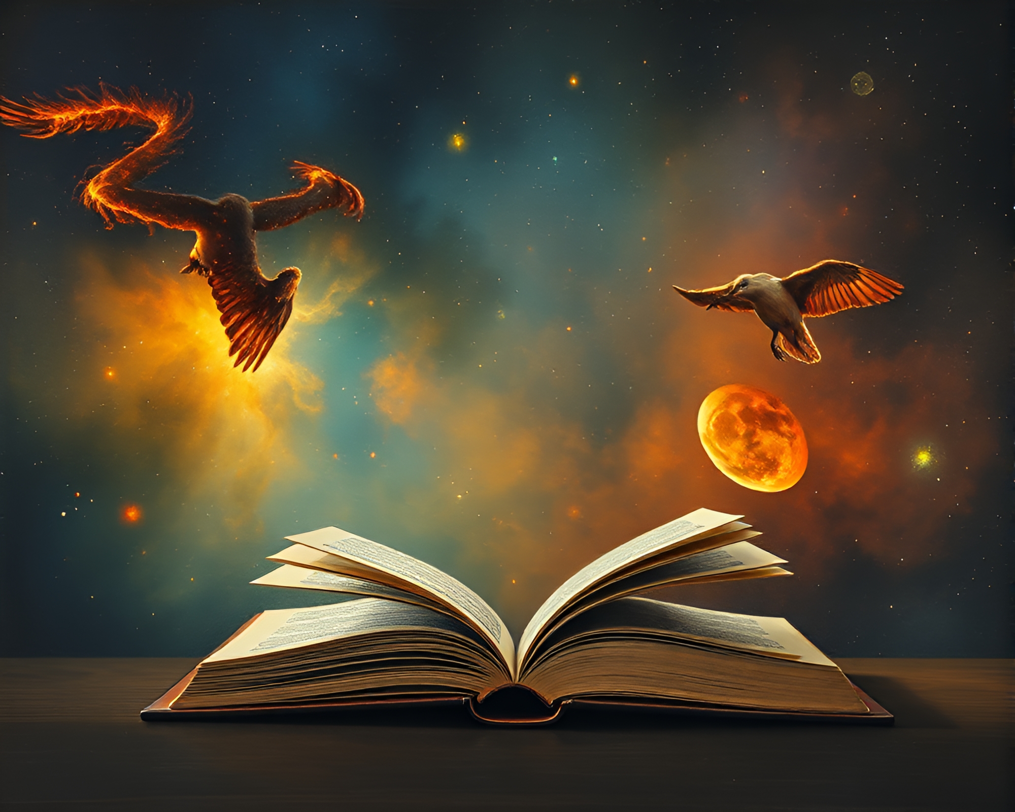 Surreal Edgar Allan Poe Nebula Moment – free AI stock image