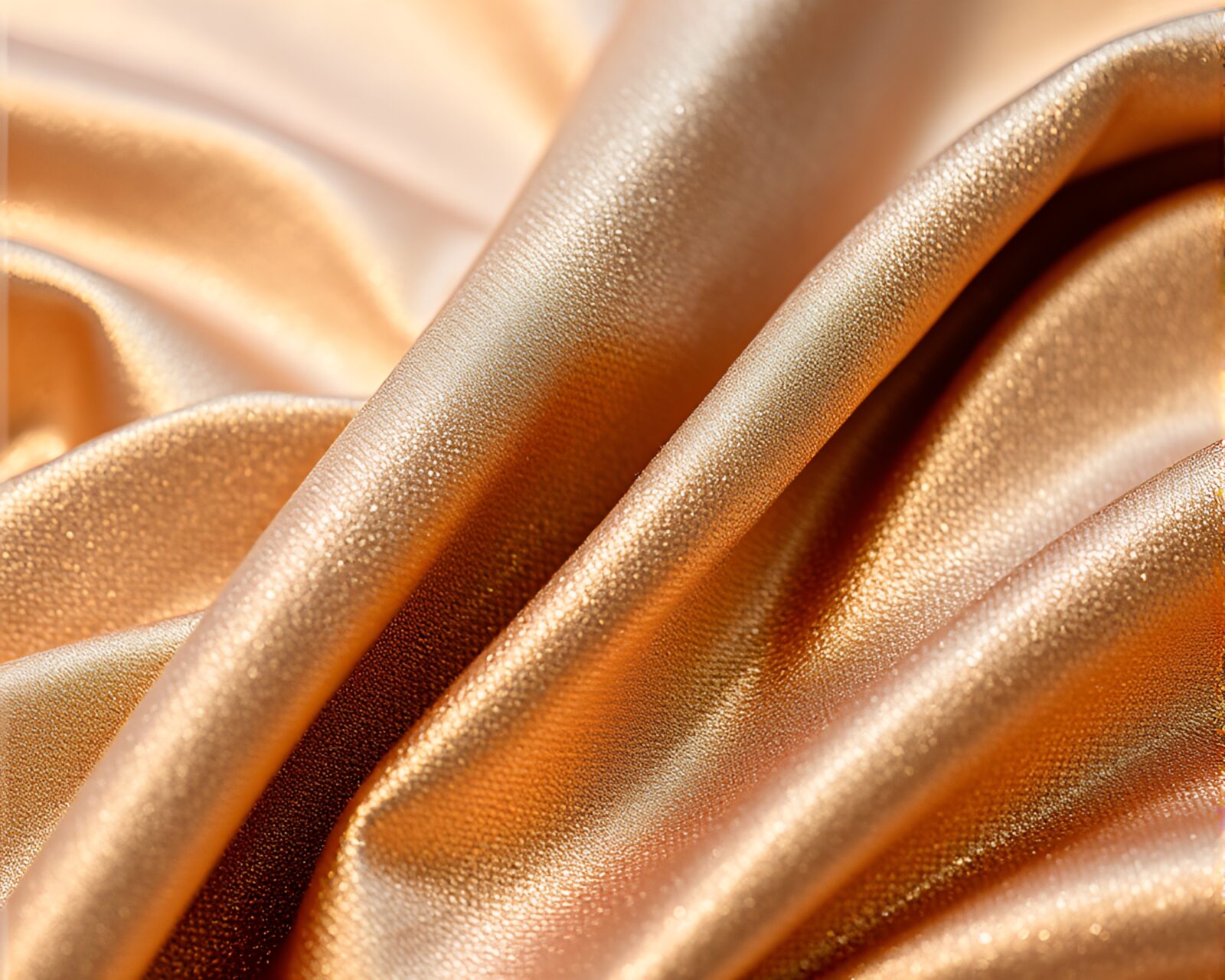 Shimmering metallic fabric folds in augmented reality environment