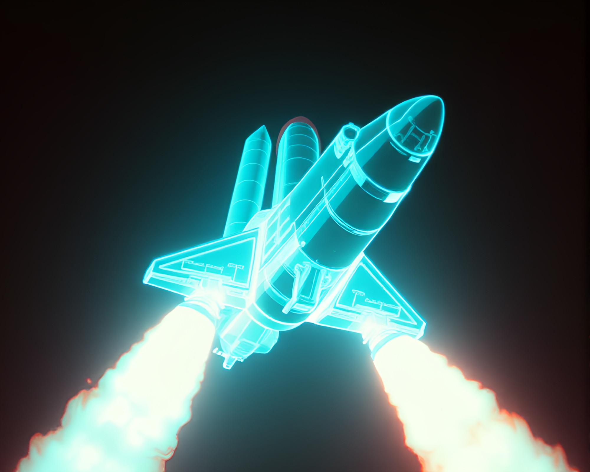 Space Shuttle Motion Capture X-Ray Art – free AI stock image