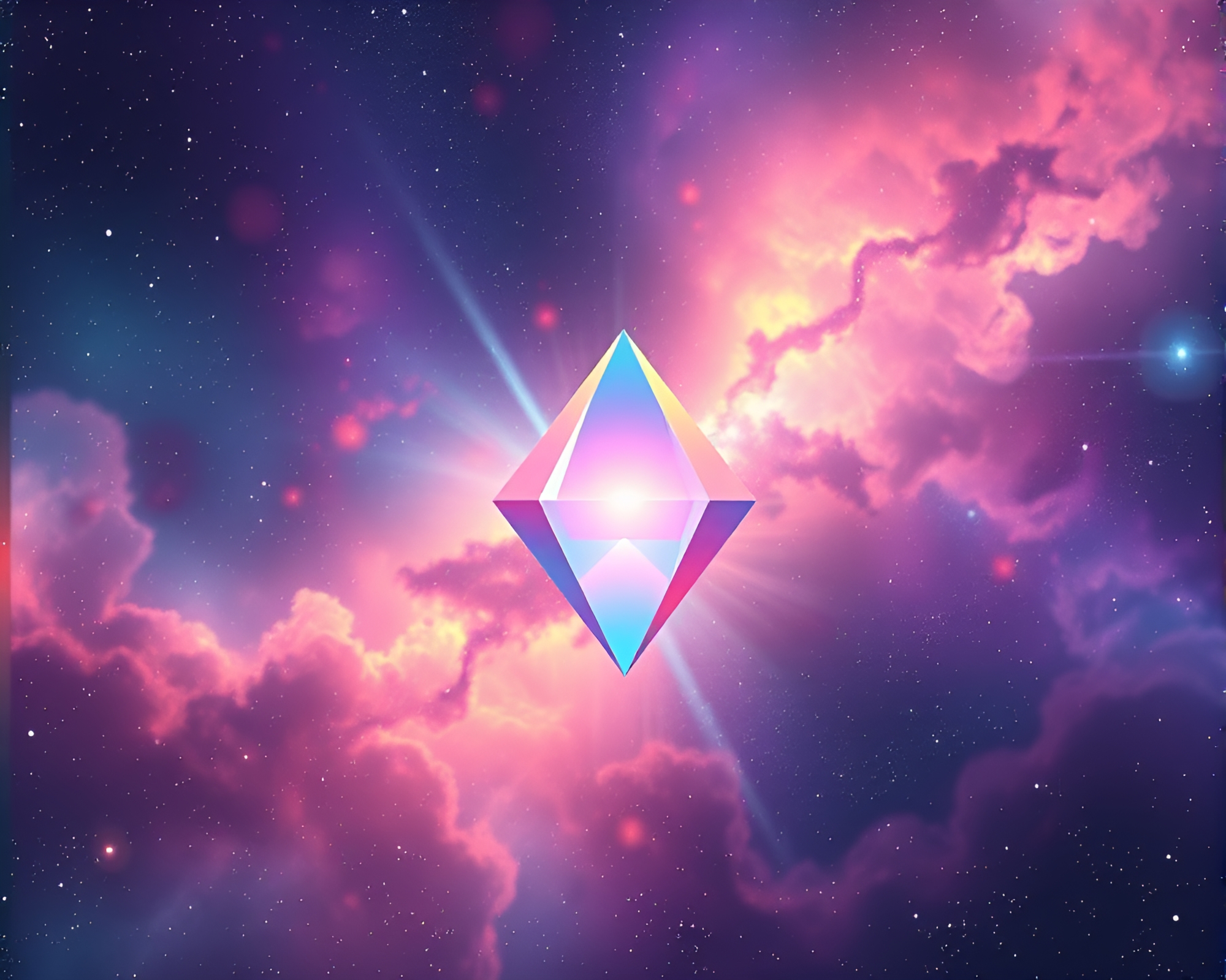 Cartoon Prism Refraction Augmented Reality Nebula – free AI stock image
