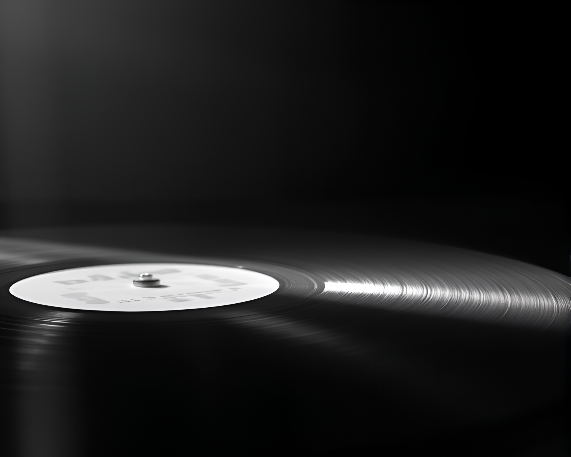 Futuristic Laser Beam Hitting Vinyl Record – free AI stock image