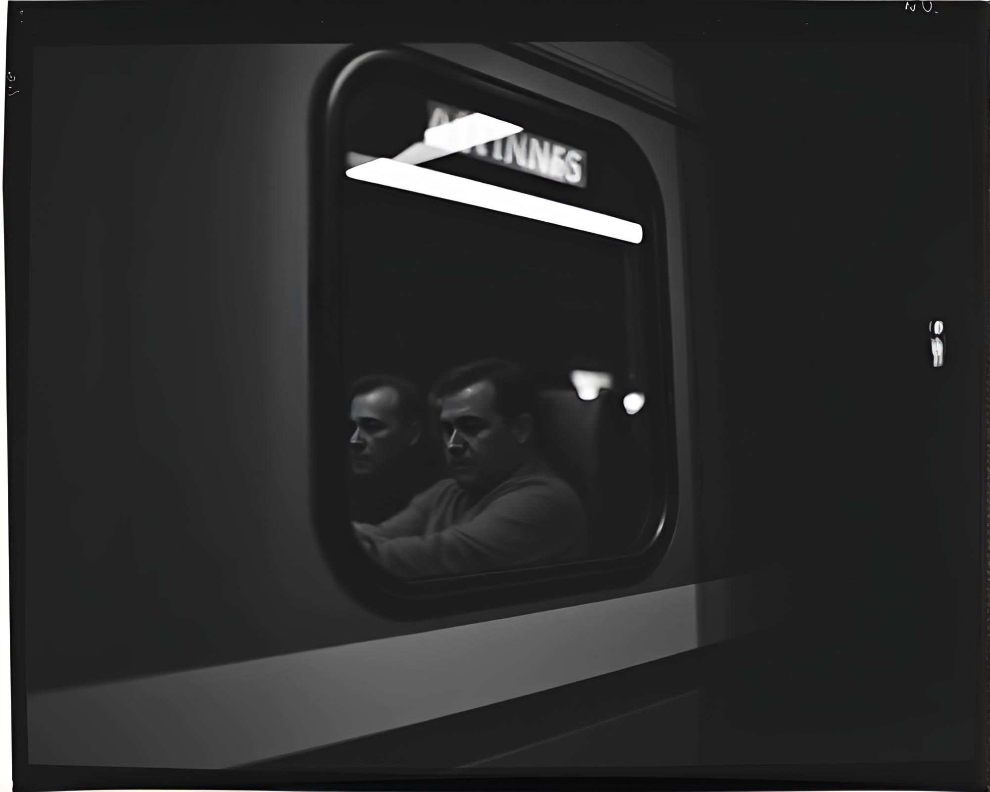 Monorail Noir Close-Up in Polaroid Frame – free AI stock image