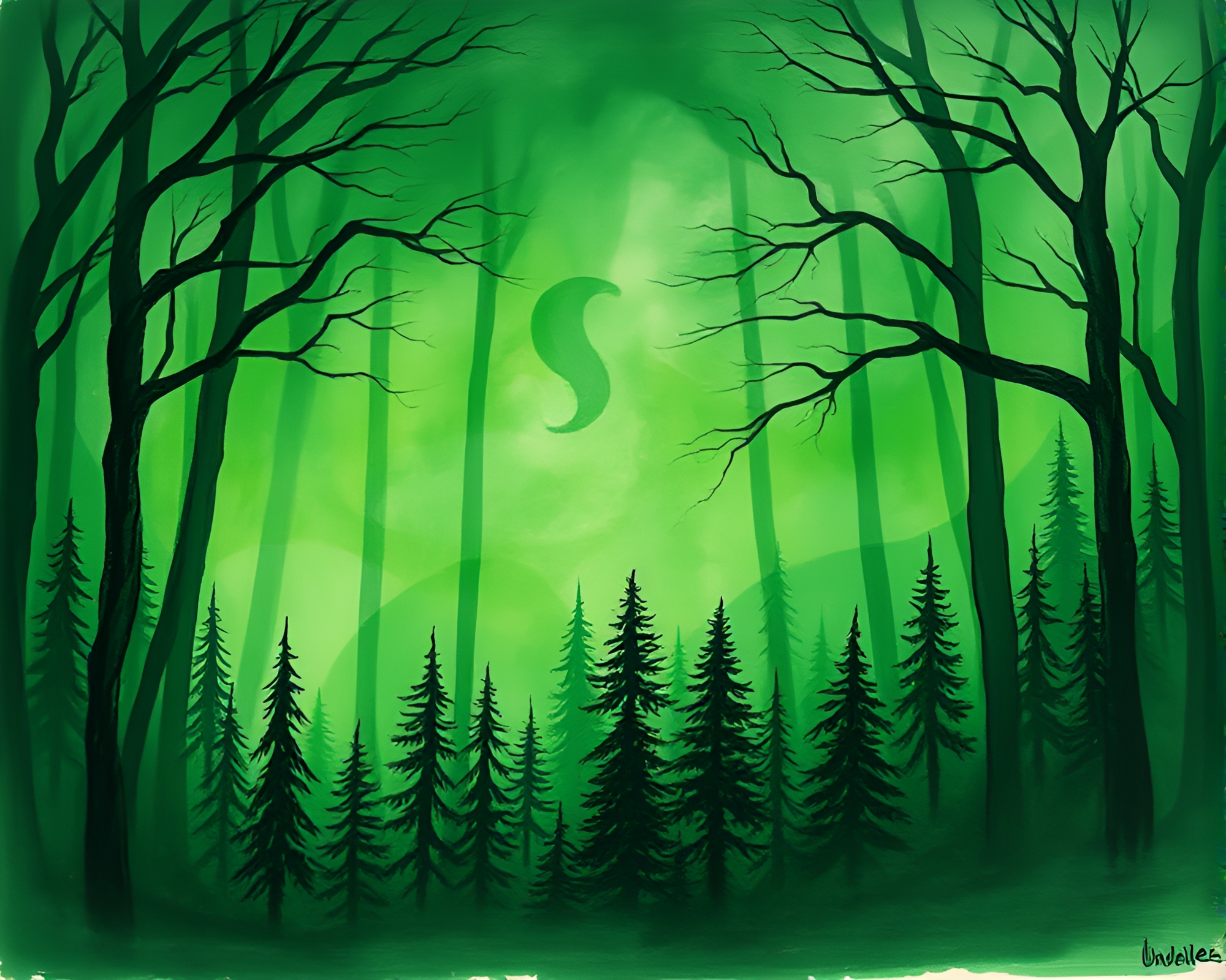 Enchanted Shield Guardian in Steamy Forest – free AI stock image