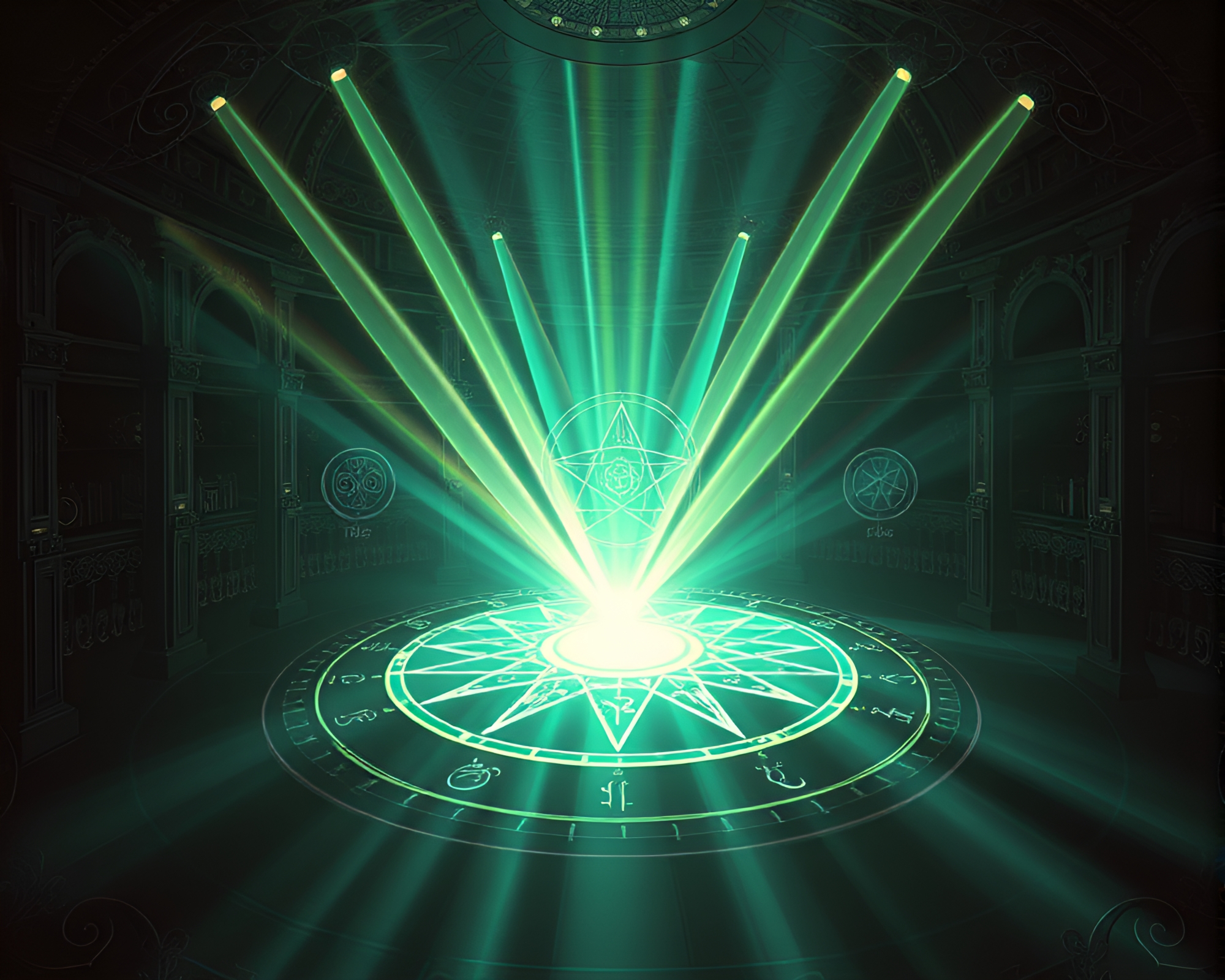 Laser Alchemy: Opera House Illumination lithography – free AI stock image