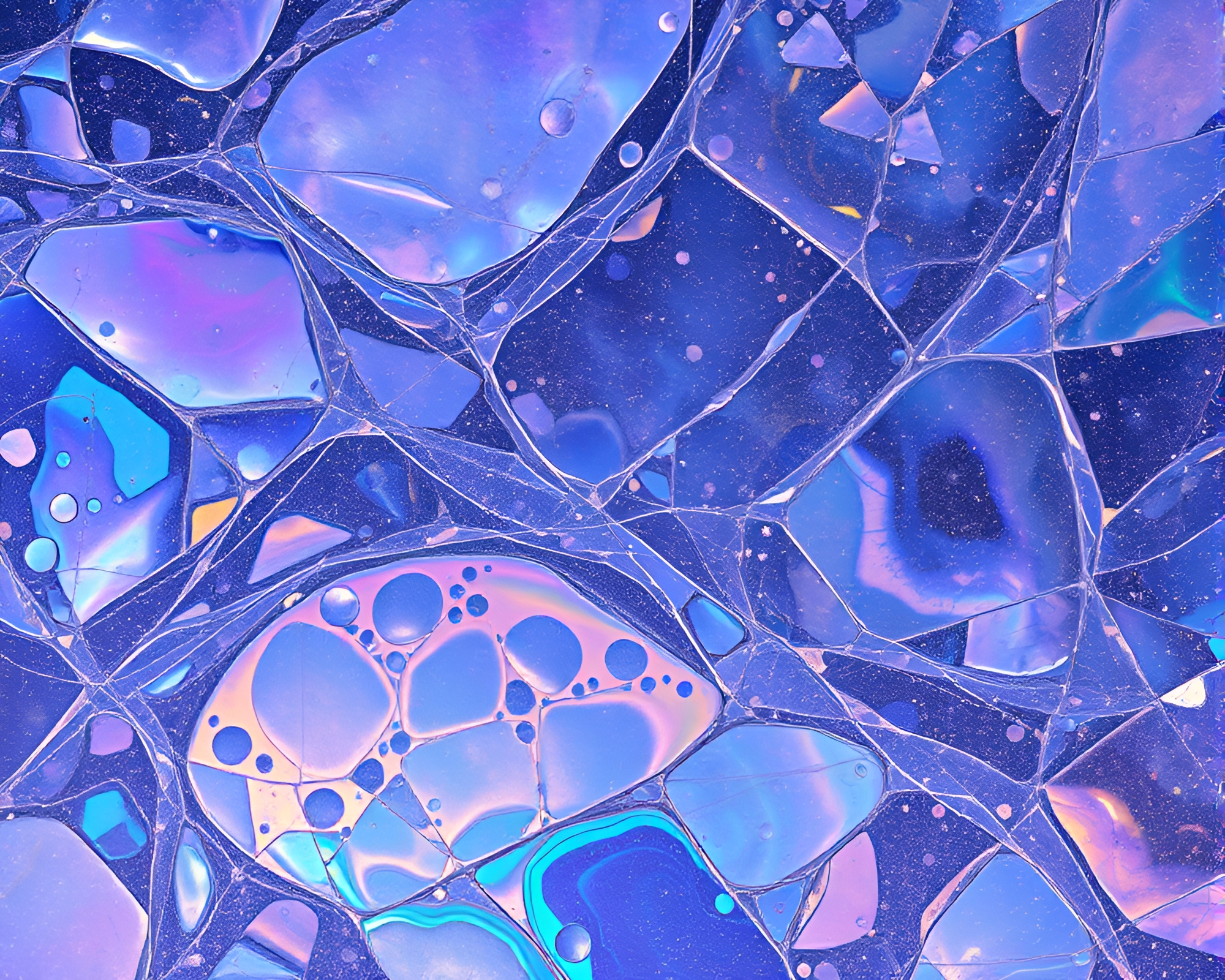 Multiverse Portal Revealed Through Iridescent Soap Film – free AI stock image