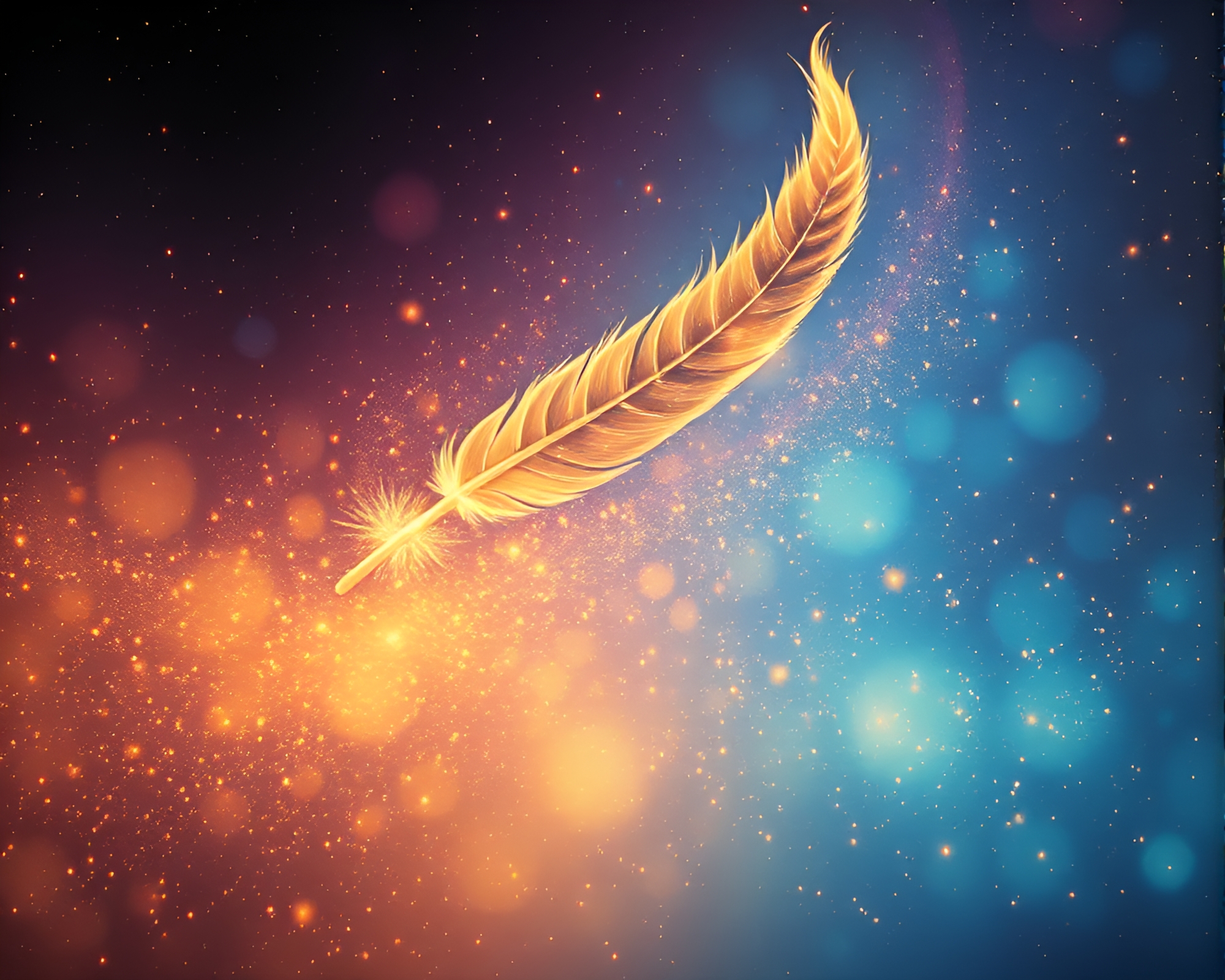 Feather Dusting Sorcery at Oasis Mural – free AI stock image