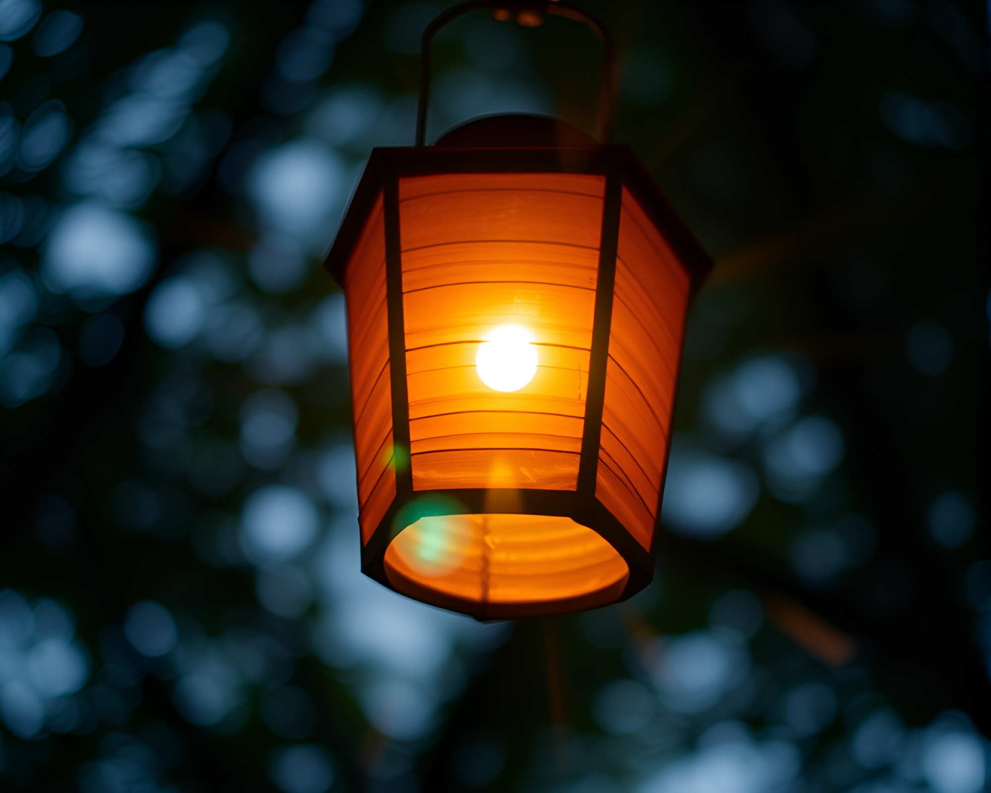 Split Focus Diopter Revealing Dazzling Lantern Light Show – free AI stock image