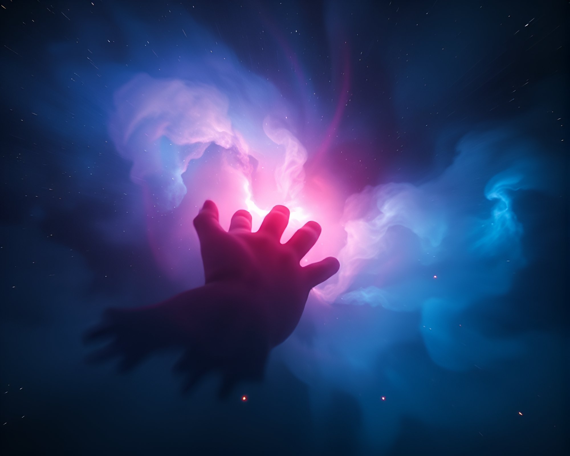 Enchanting Celestial Nebula Motion Capture Sorcery Glow – free AI stock image