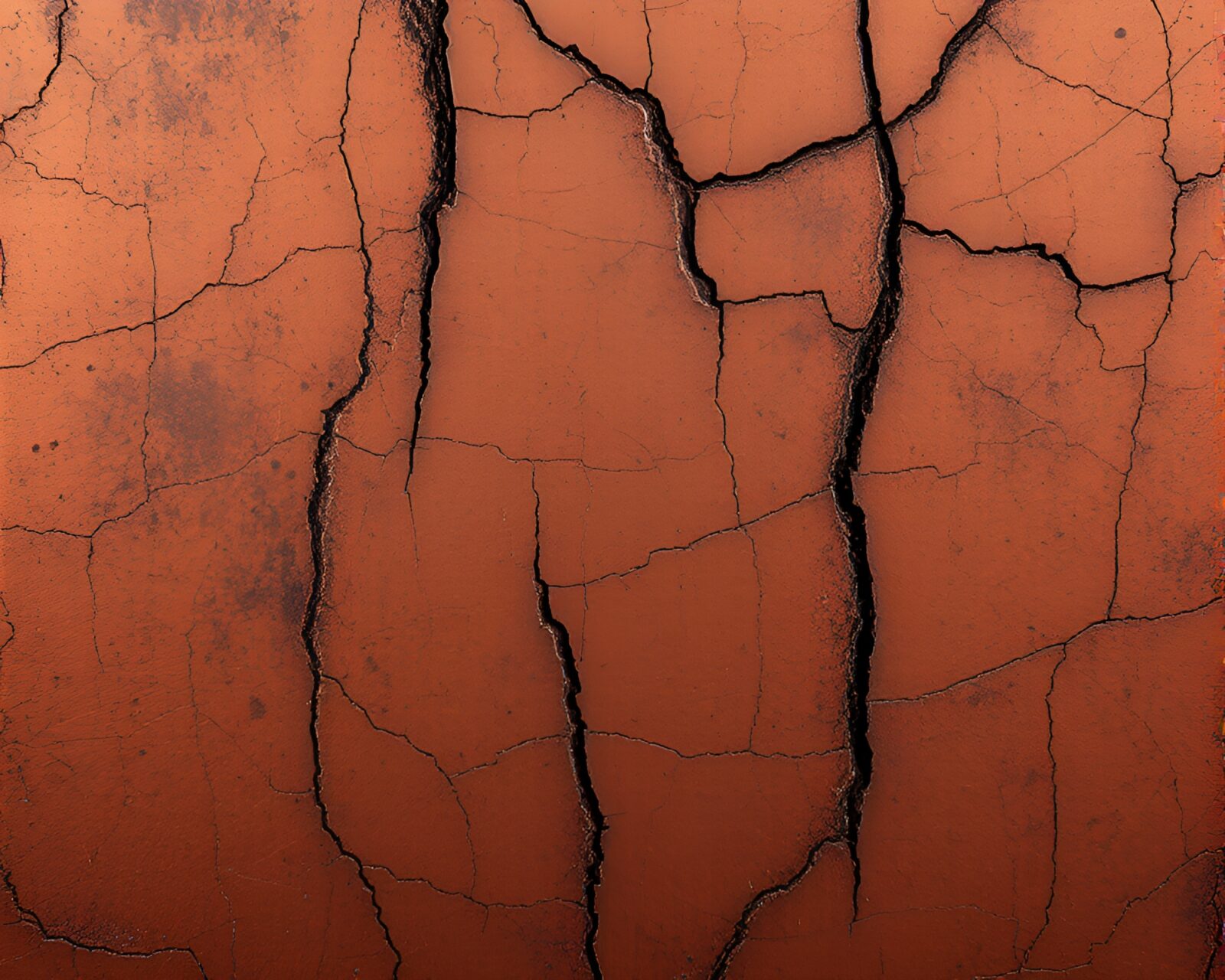 Dimensional rift in rich copper hues with scratch texture details