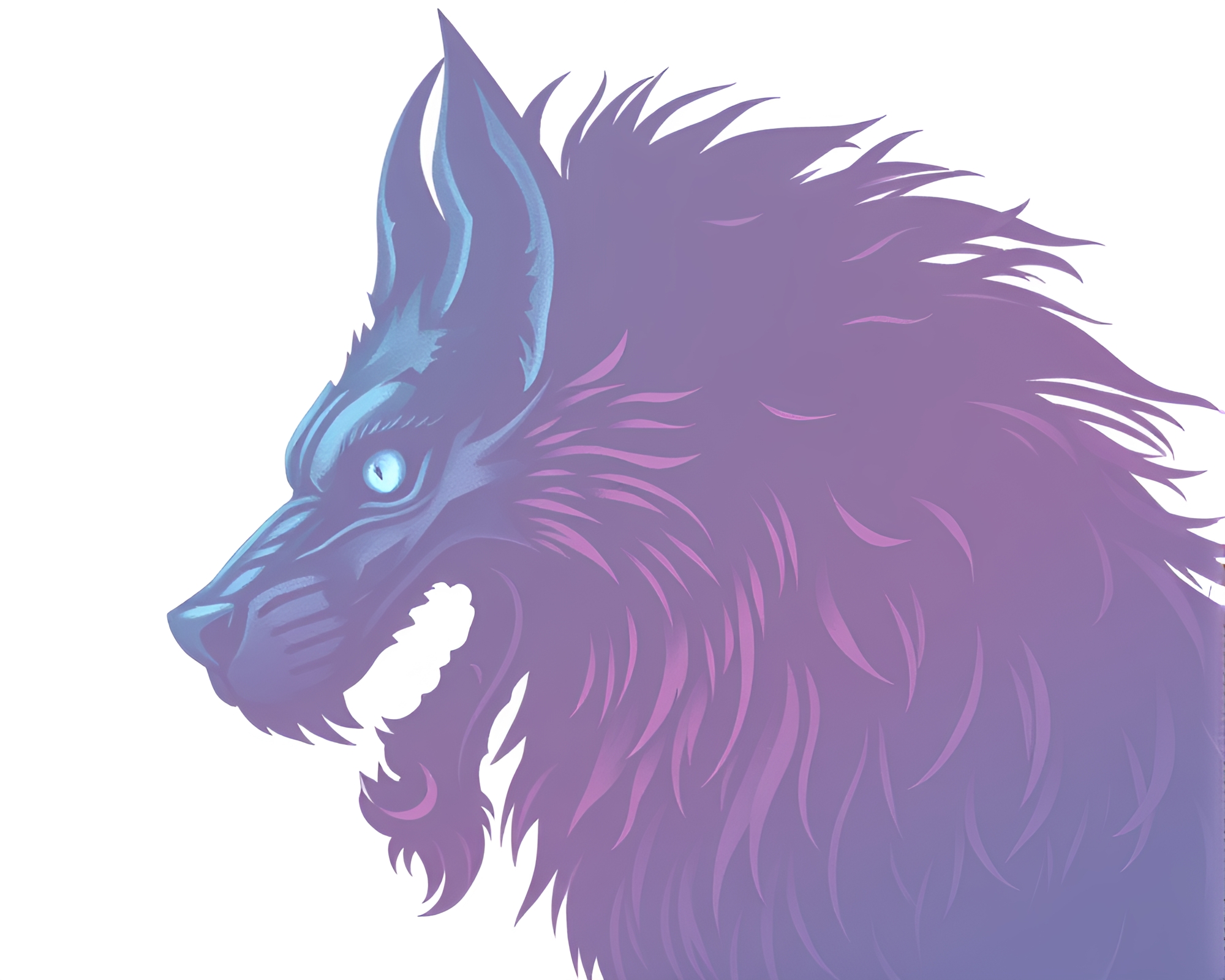 Cerberus in Pastel Shadows: Stencil Art Composition – free AI stock image