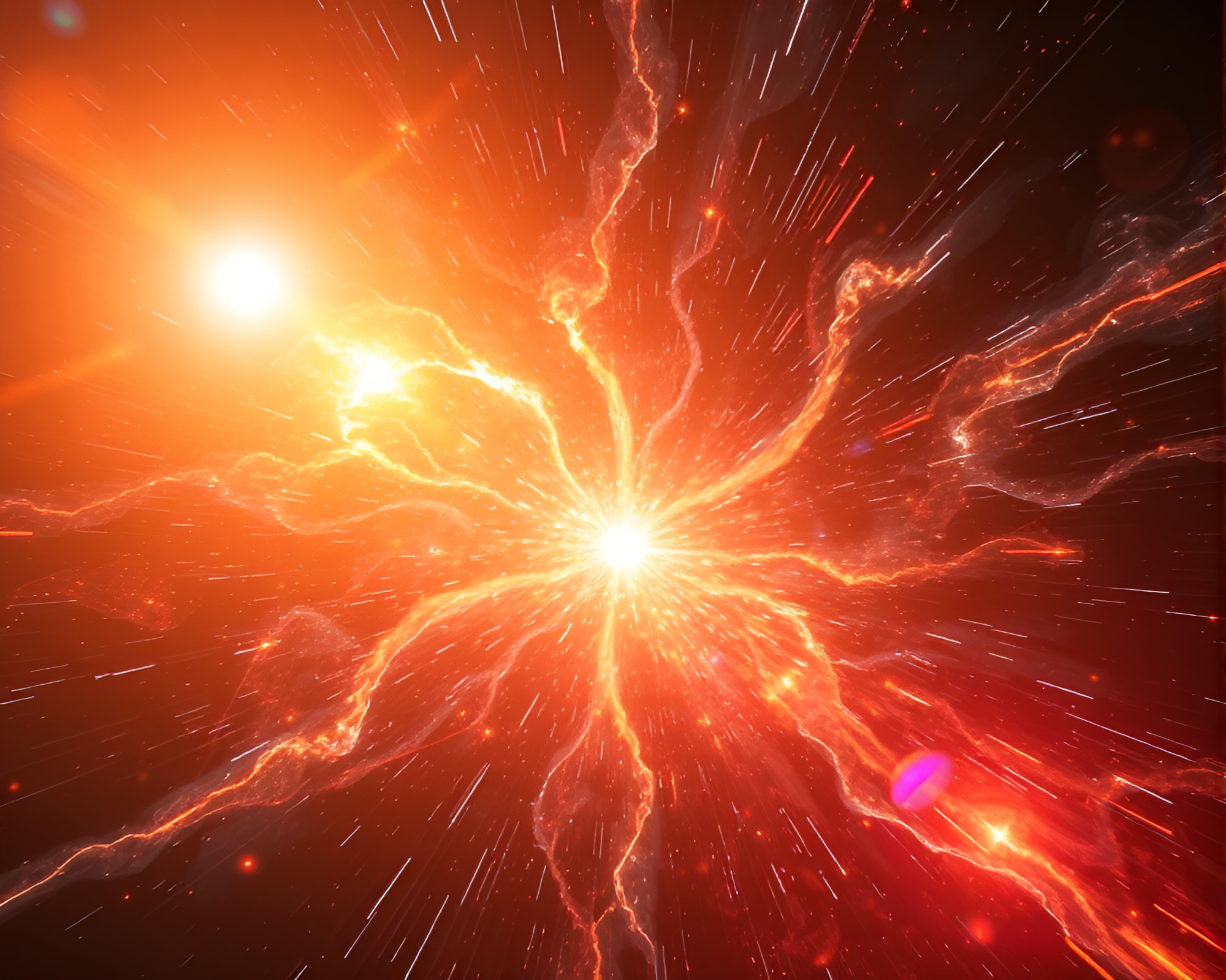 Multiverse Portal Zoom Burst with Solar Flare Glow – free AI stock image