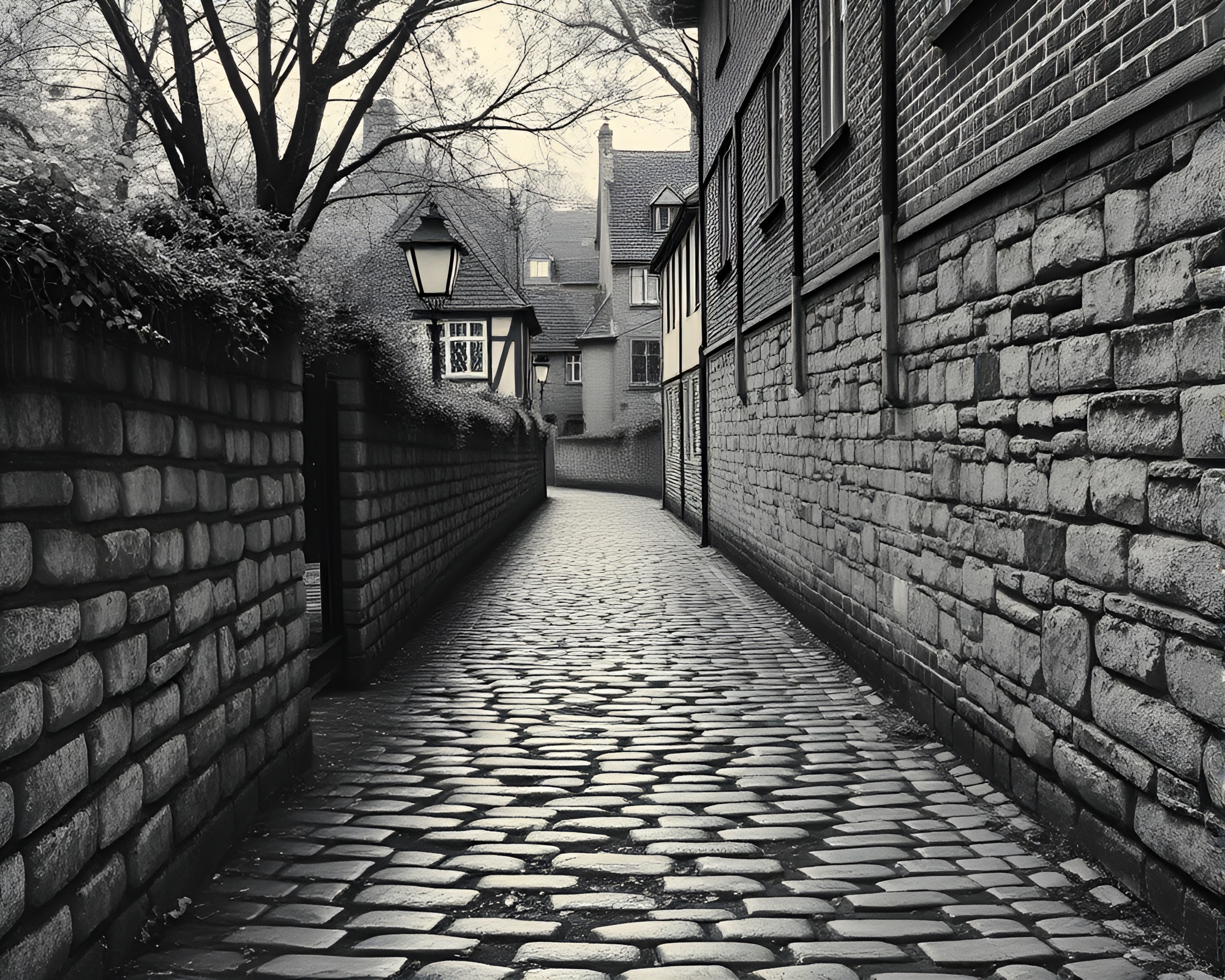 Dragonfly Magic on Cobblestone Path Lithograph – free AI stock image