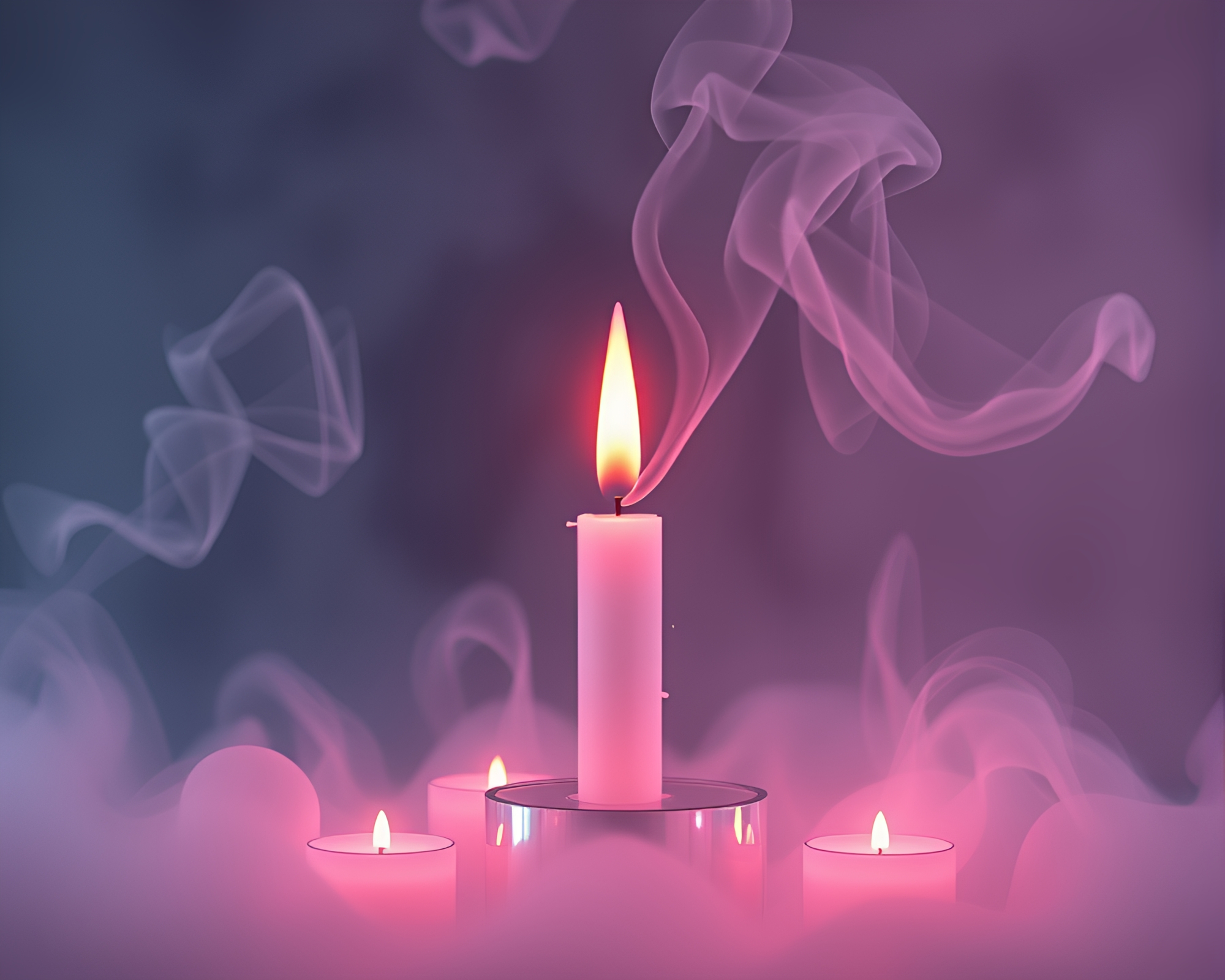 Ethereal Siren in Wireframe with Candle Smoke – free AI stock image