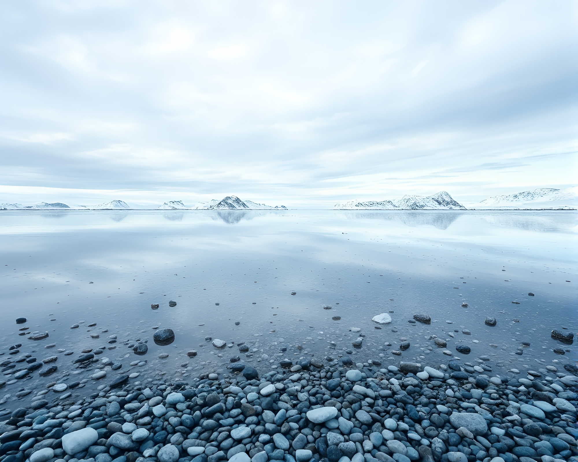 Retrowave Dreamscape: Antarctic Whiteout Reflections – free AI stock image