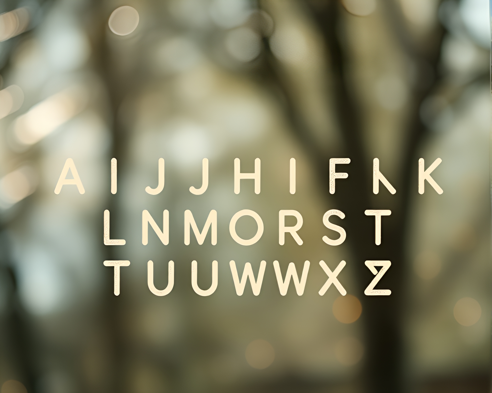 Runic Alphabet in Soft Focus Ethereal Setting – free AI stock image