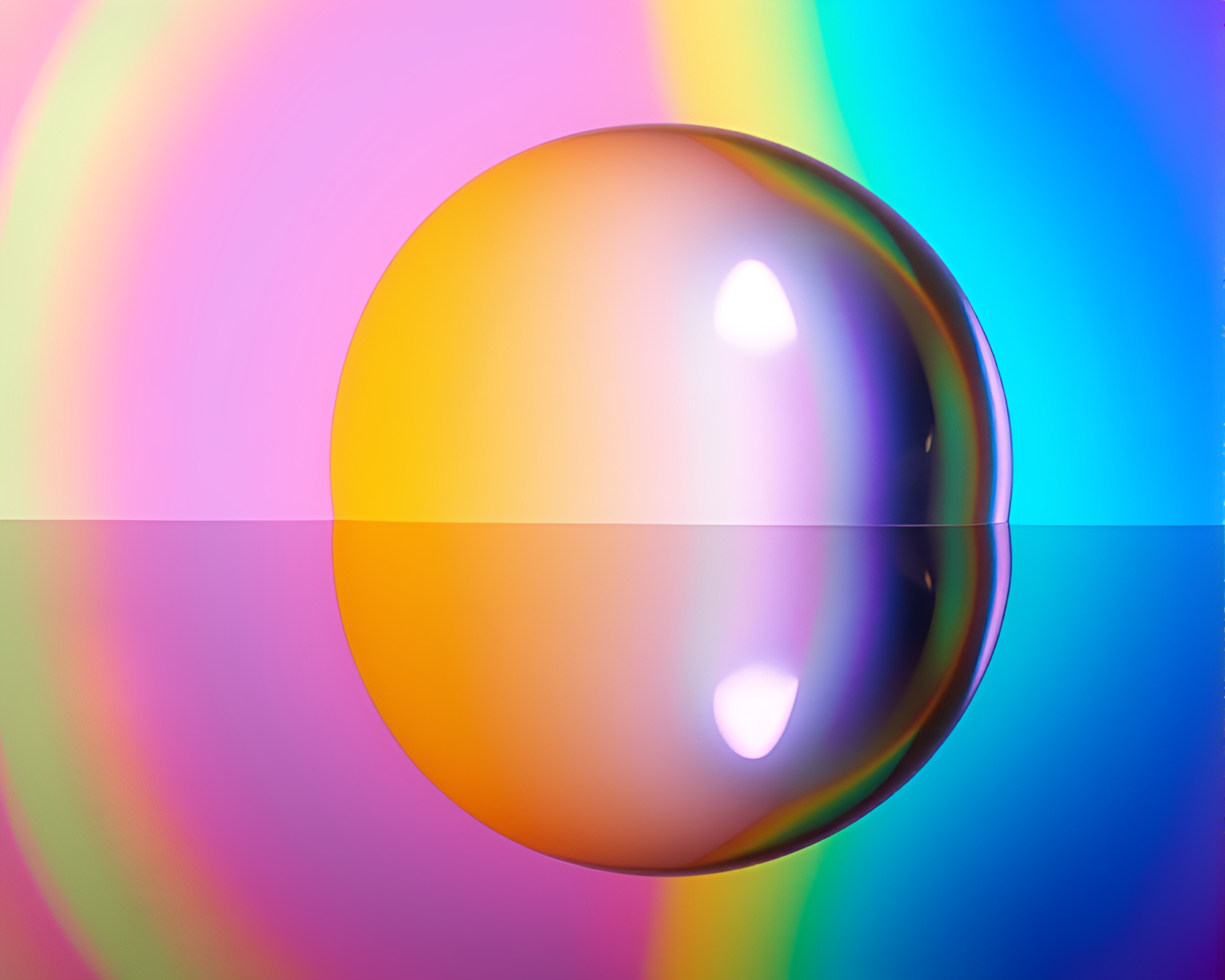 Rainbow Spectrum Chrome Reflection Pop Art – free AI stock image