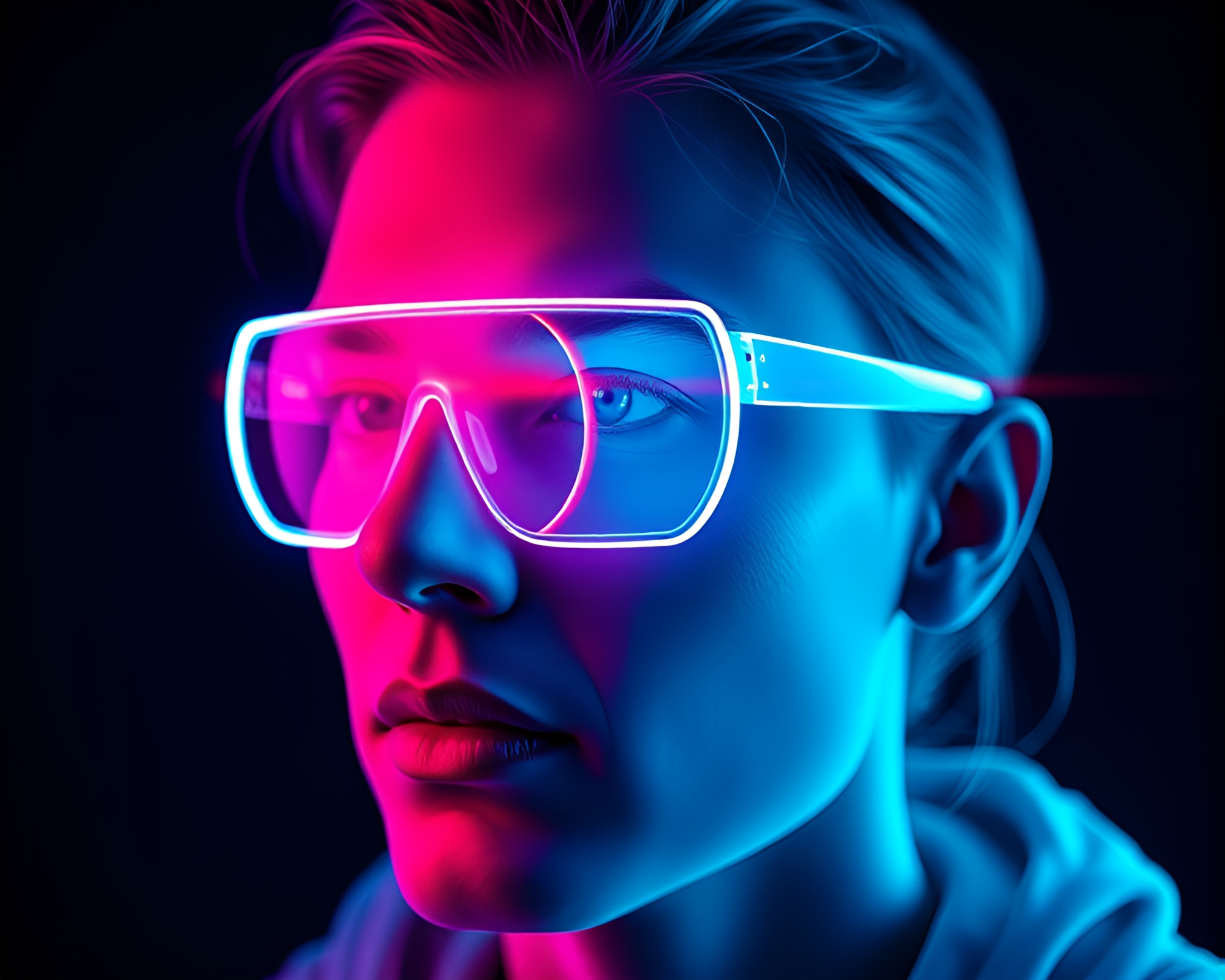 Futuristic Smart Contact Lenses Motion Capture Blueprint – free AI stock image